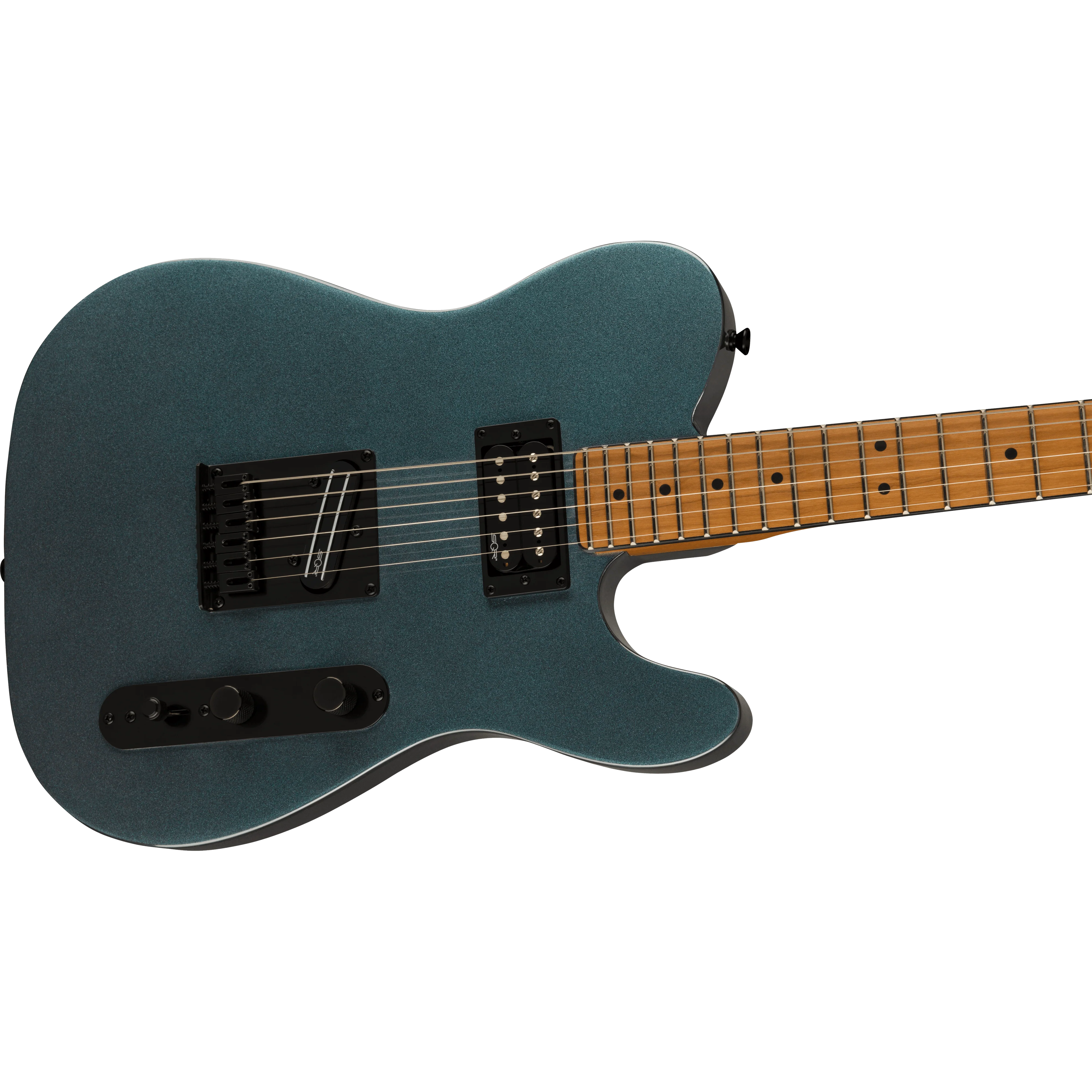 Squier 037-1225-568 Contemporary Tele, RH, Roasted MN, Gunmetal Metallic - Image 3