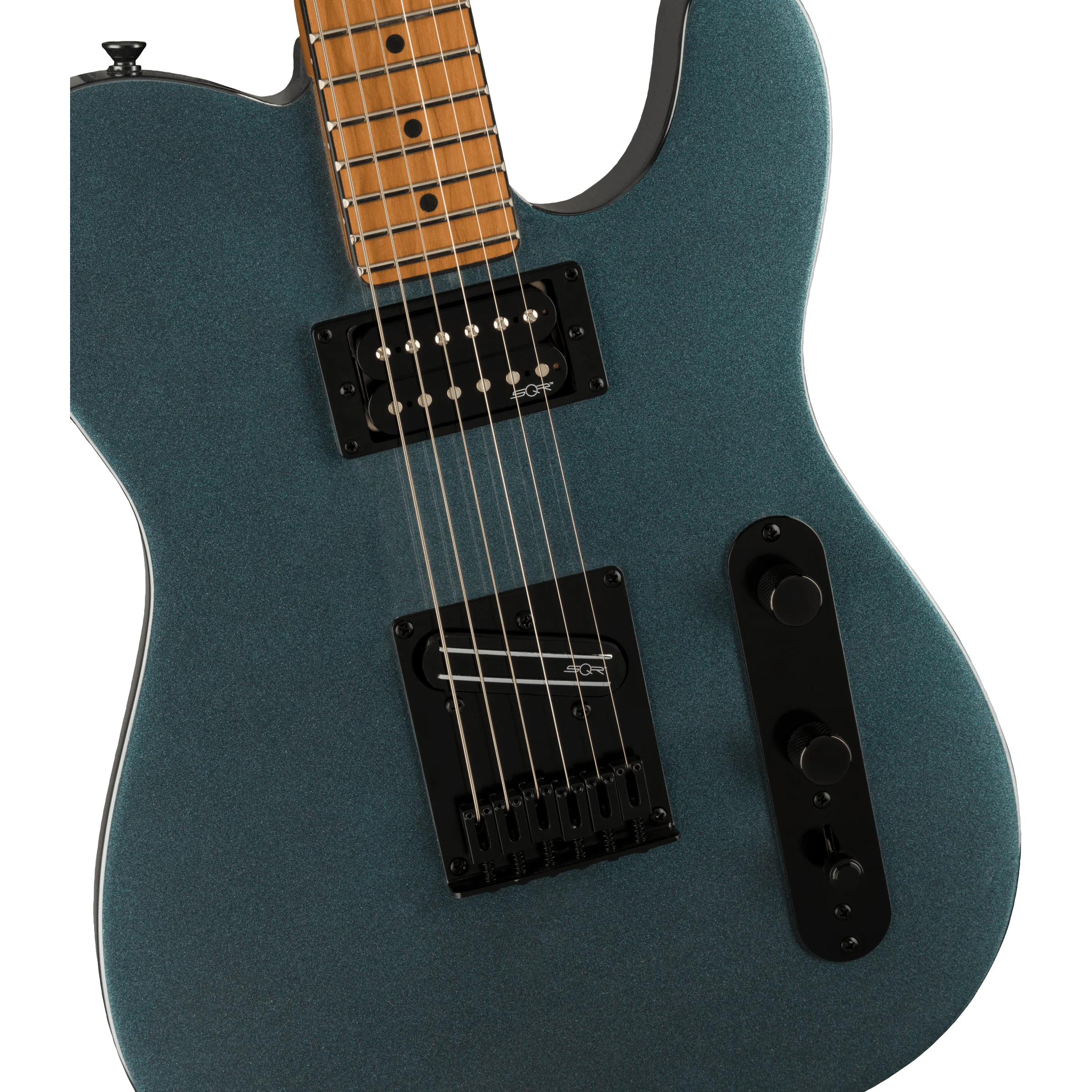 Squier 037-1225-568 Contemporary Tele, RH, Roasted MN, Gunmetal Metallic - Image 4