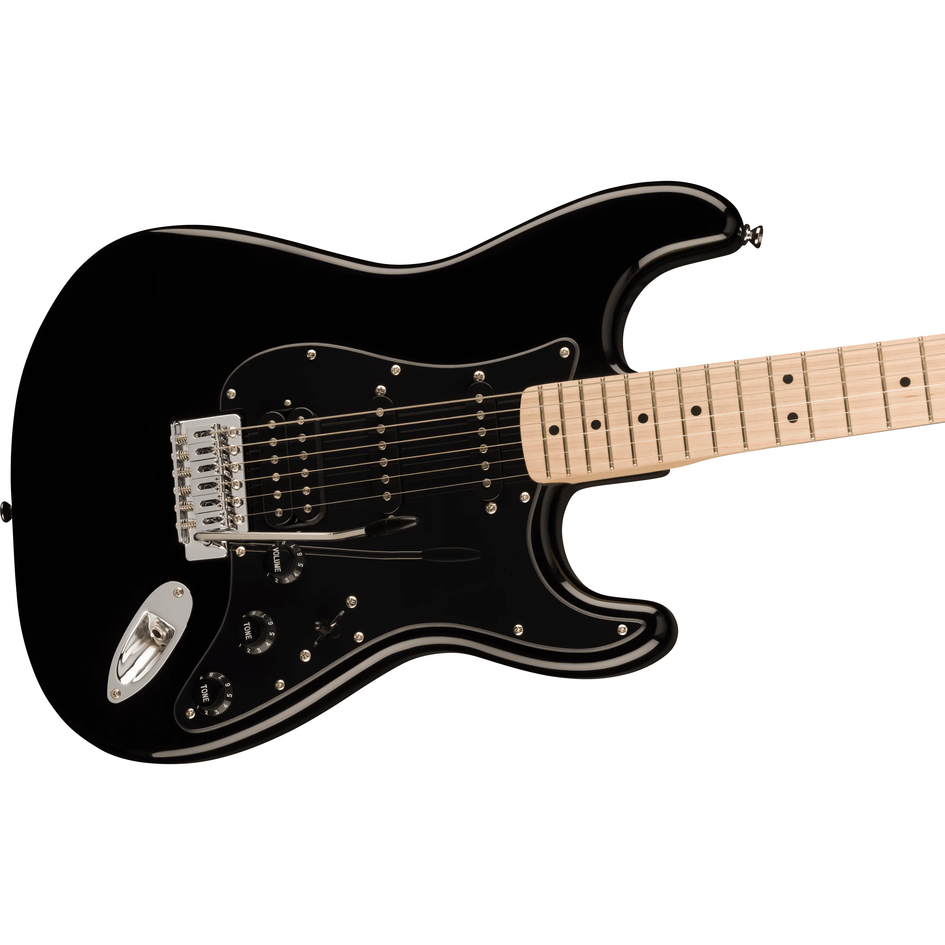 Squier 037-3203-506 Sonic Strat, HSS, Maple FB, BPG, Black - Image 3