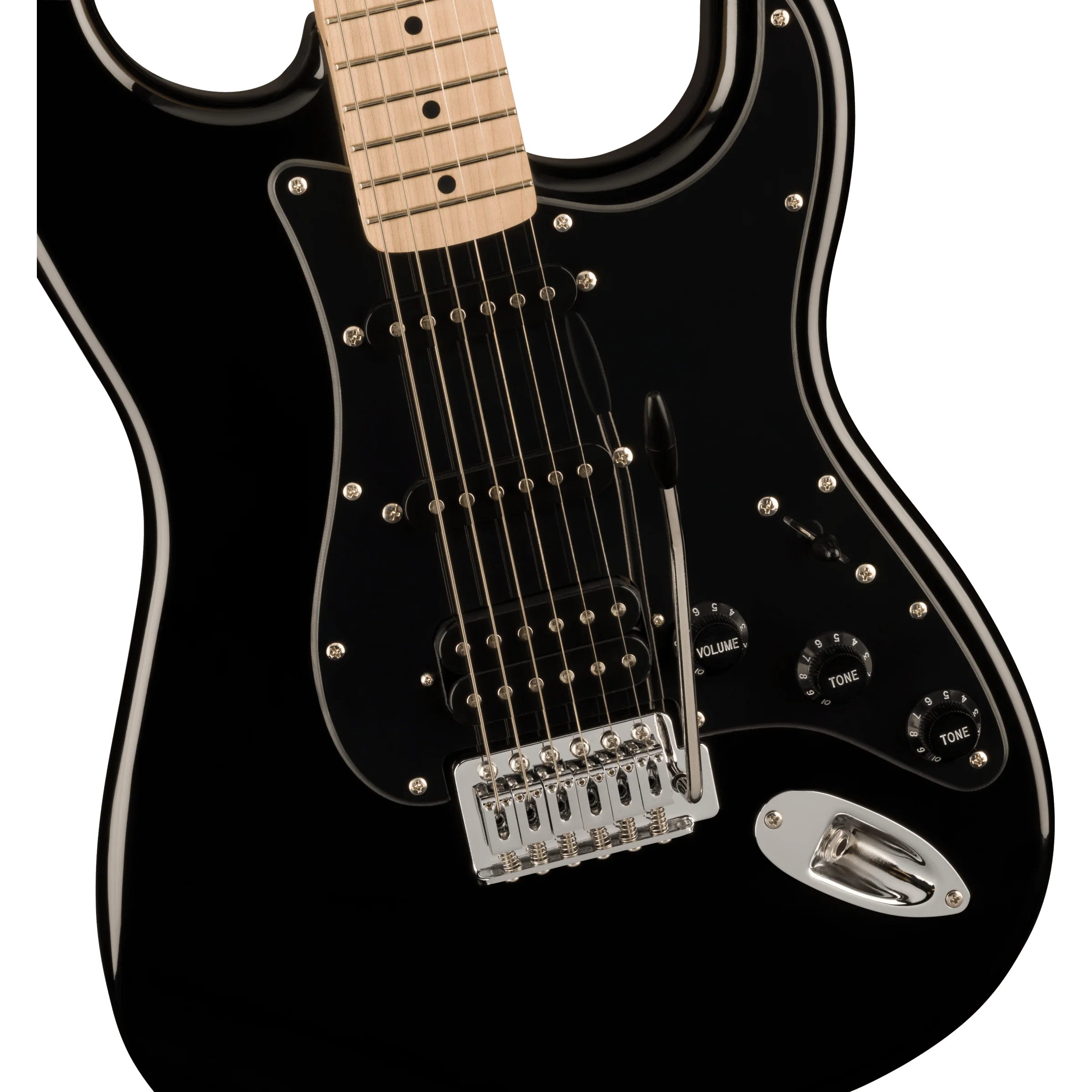 Squier 037-3203-506 Sonic Strat, HSS, Maple FB, BPG, Black - Image 4
