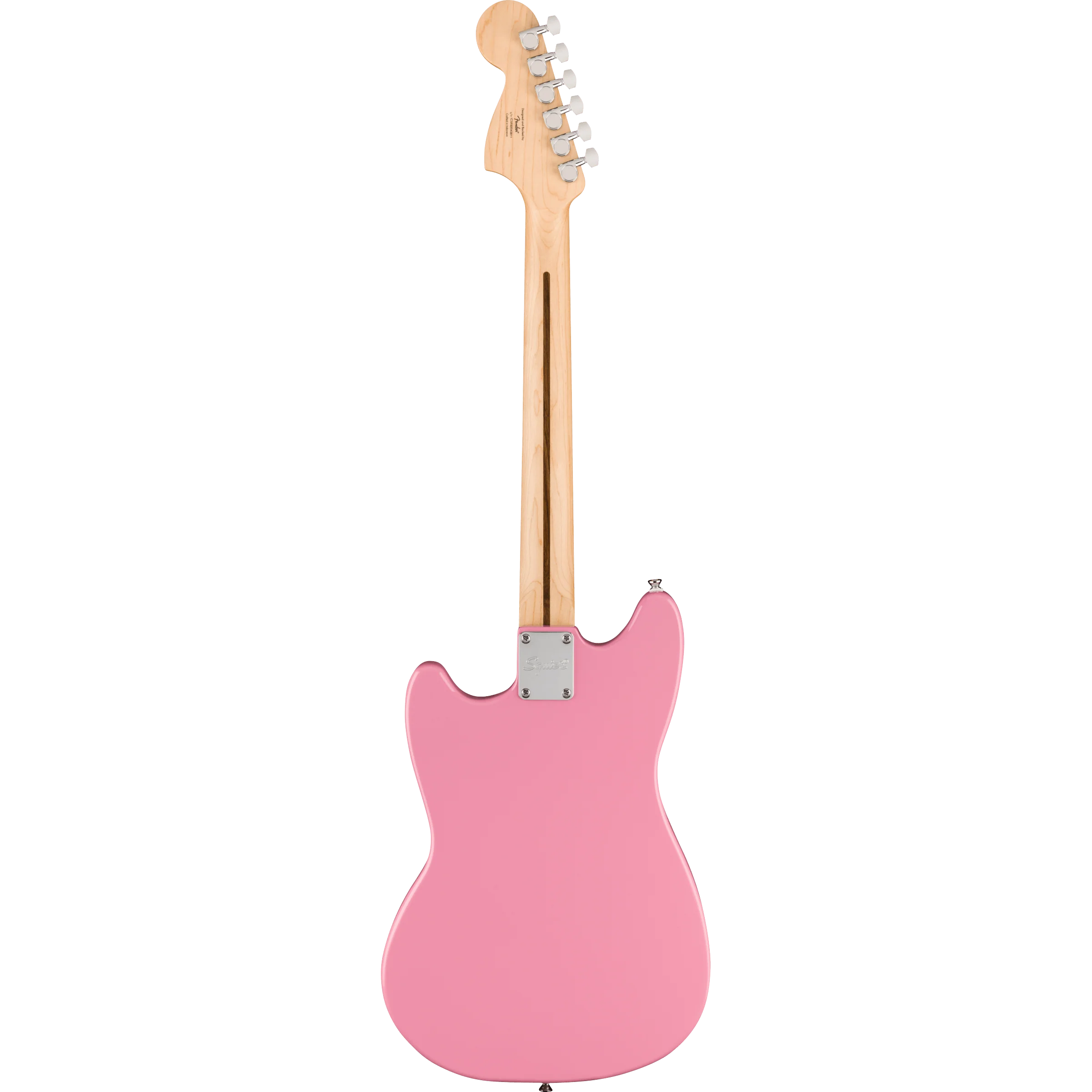Squier 037-3702-555 Sonic Mustang, HH, Maple FB, WPG, Flash Pink - Image 2