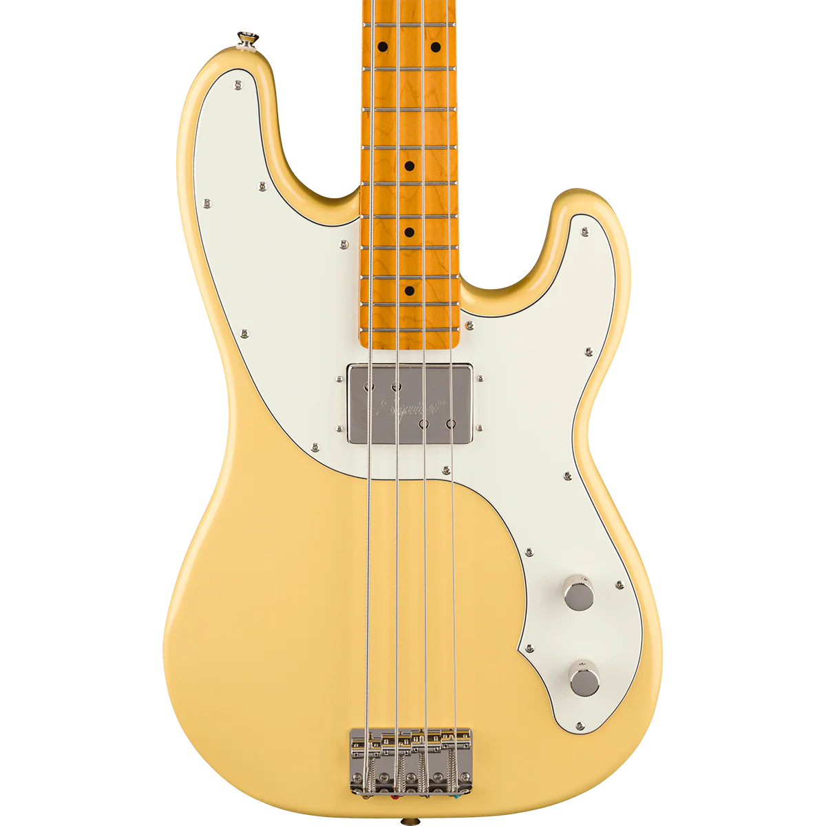 Squier 037-4524-541 Classic Vibe Tele Bass, MN, Parchment PG, Vintage White - Image 3