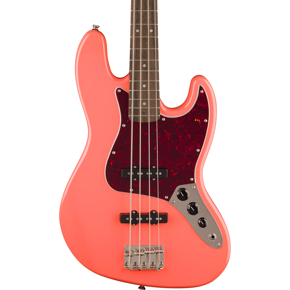 Squier 037-4530-511 Classic Vibe 60s J-Bass, LRL, Tortoishell PG, Tahitian Coral - Image 3