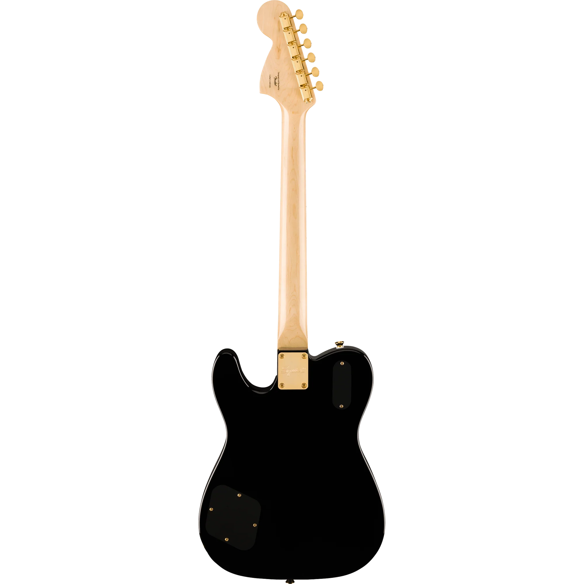 Squier 037-7026-506 LTD Paranormal Troublemaker Tele Deluxe, Gold Hardware, Black - Image 2