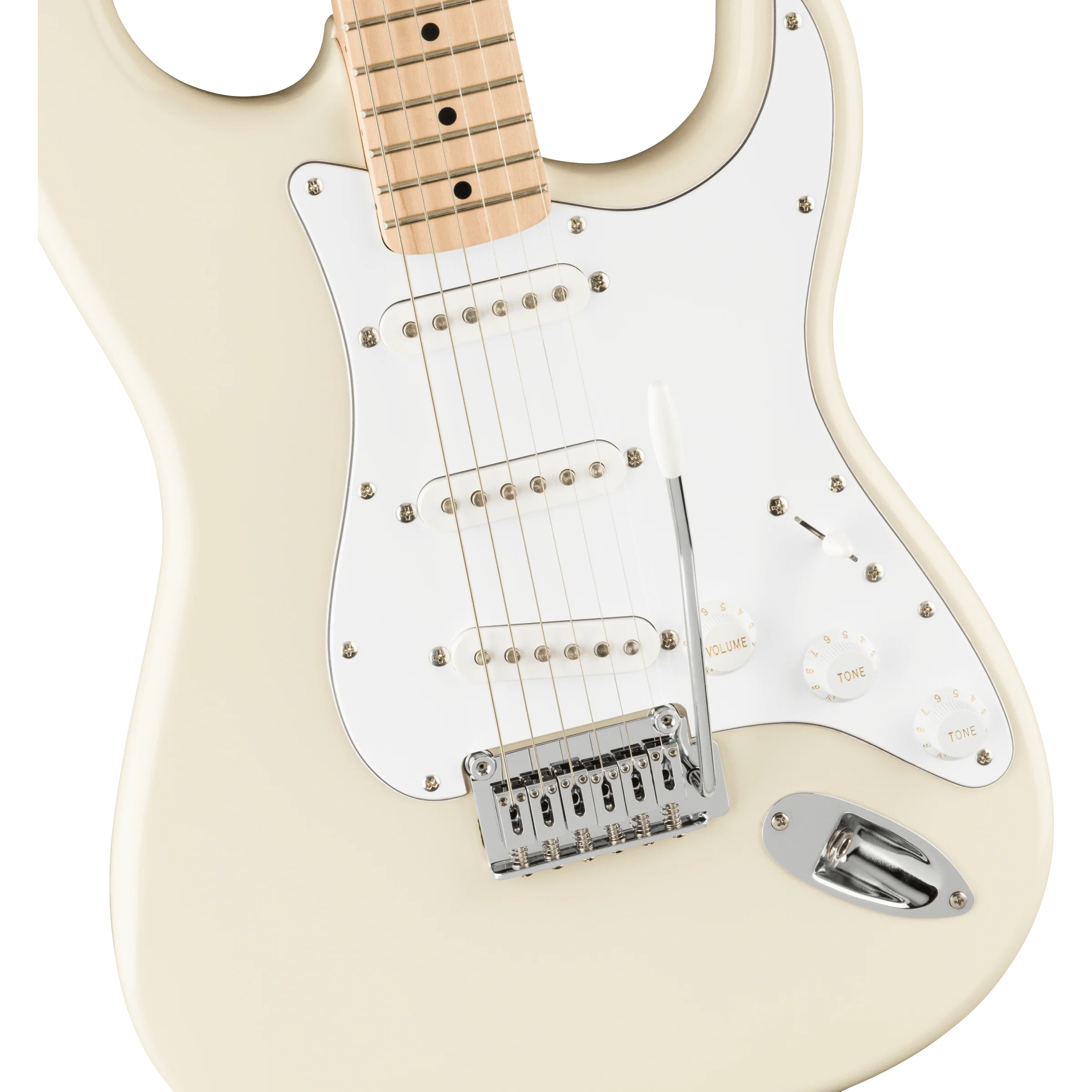 Squier 037-8002-505 Affinity Strat, SSS, Mapel, WPG, Olympic White - Image 4