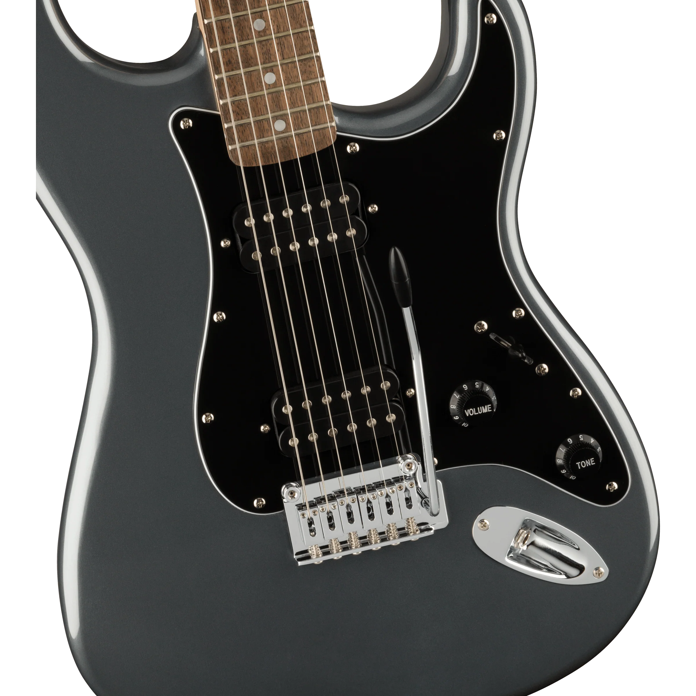 Squier 037-8051-569 Affinity Strat, HH, Laurel, BPG, Charcoal Frost Metallic - Image 4