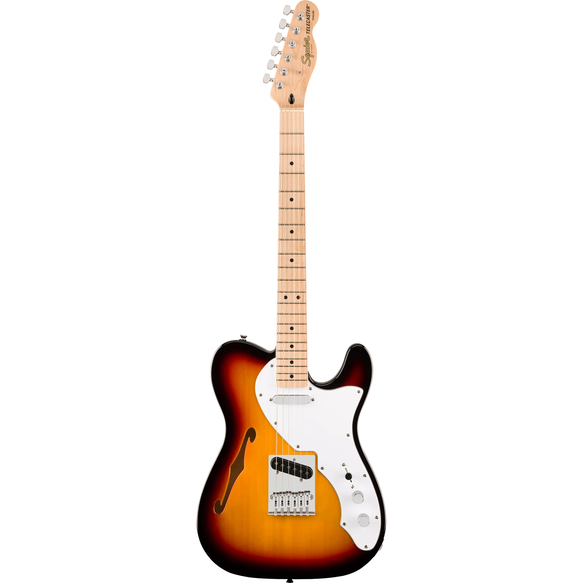 Squier 037-8272-500 Affinity Tele Thinline, Maple FB, 3-Color Sunburst