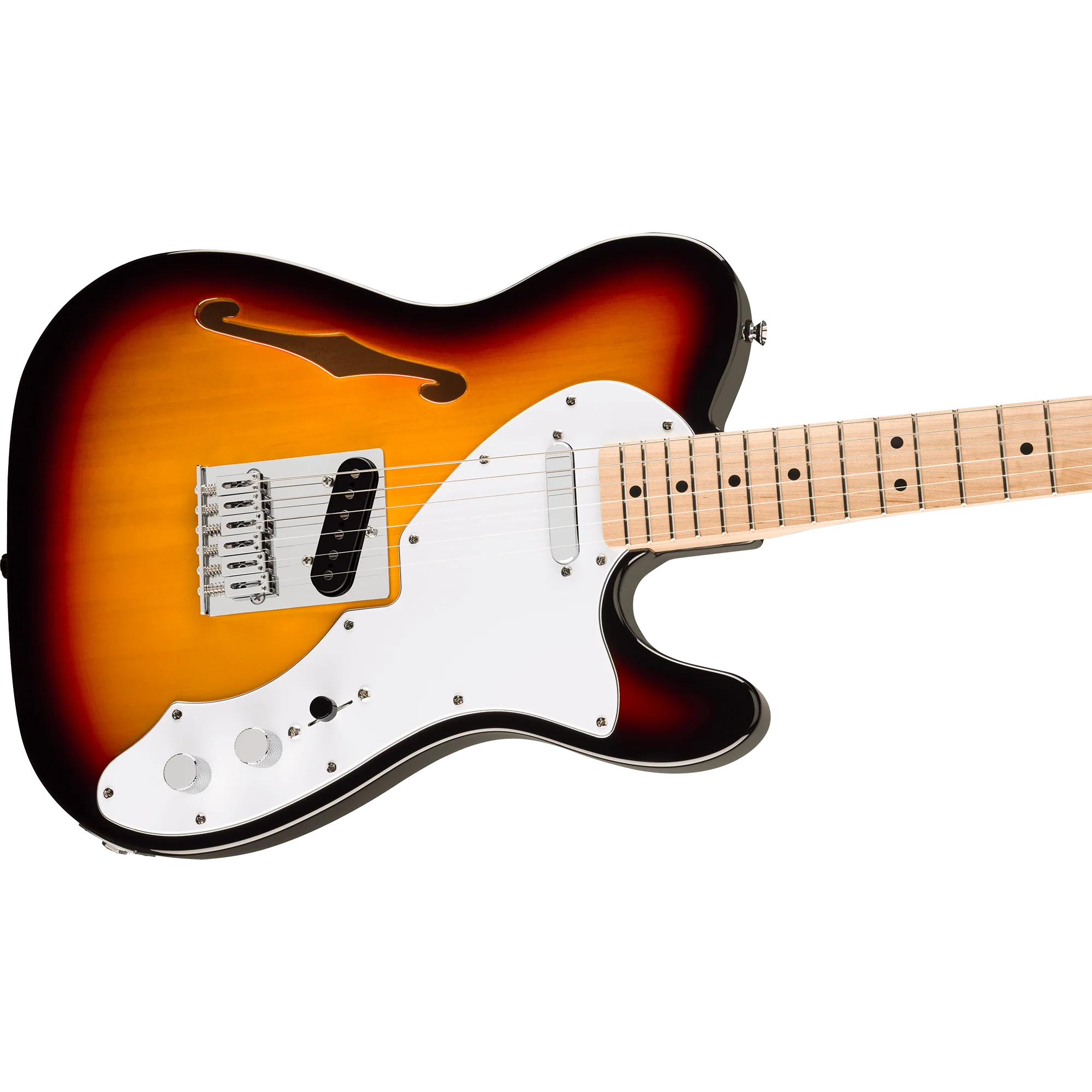 Squier 037-8272-500 Affinity Tele Thinline, Maple FB, 3-Color Sunburst - Image 4
