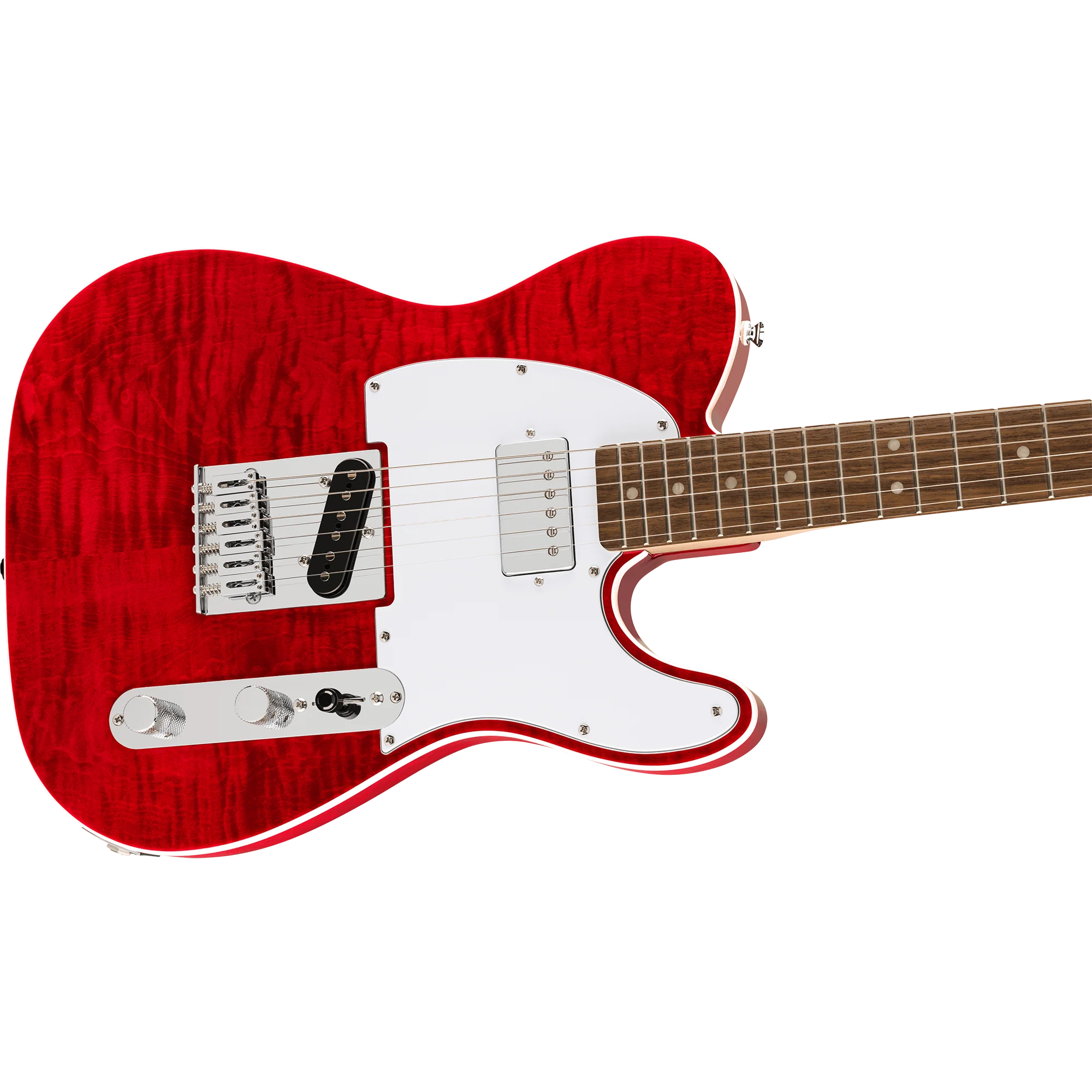 Squier 037-8280-538 Affinity Tele FMT, SH, Laurel FB, Crimson Red Transparent - Image 4