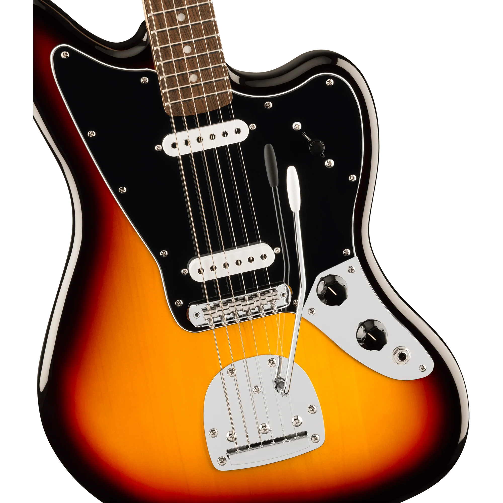 Squier 037-8401-500 Affinity Jaguar, Laurel FB, 3-Color Sunburst - Image 3