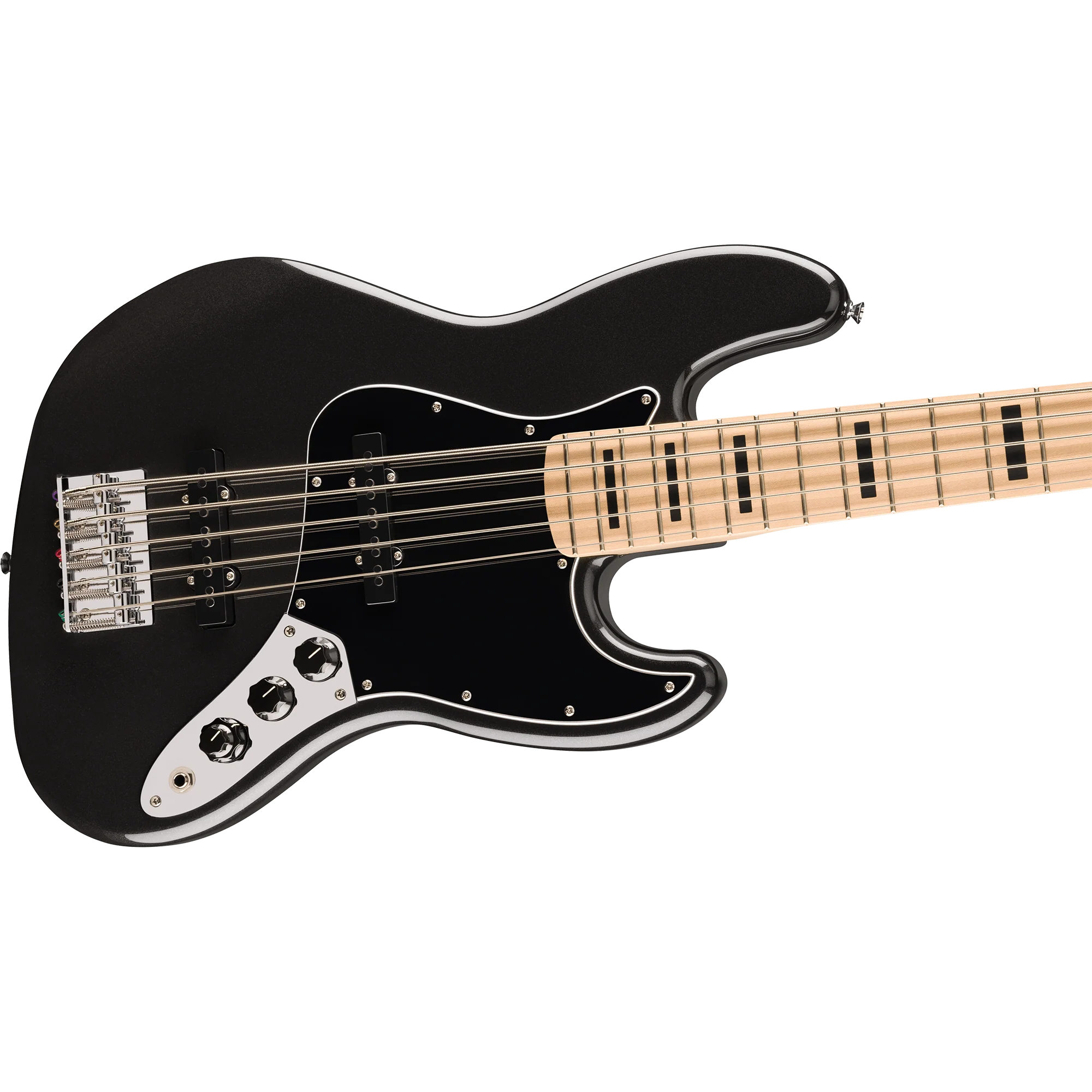 Squier 037-8753-565 Affinity J-Bass V, Active, Maple FB, Black Metallic - Image 4