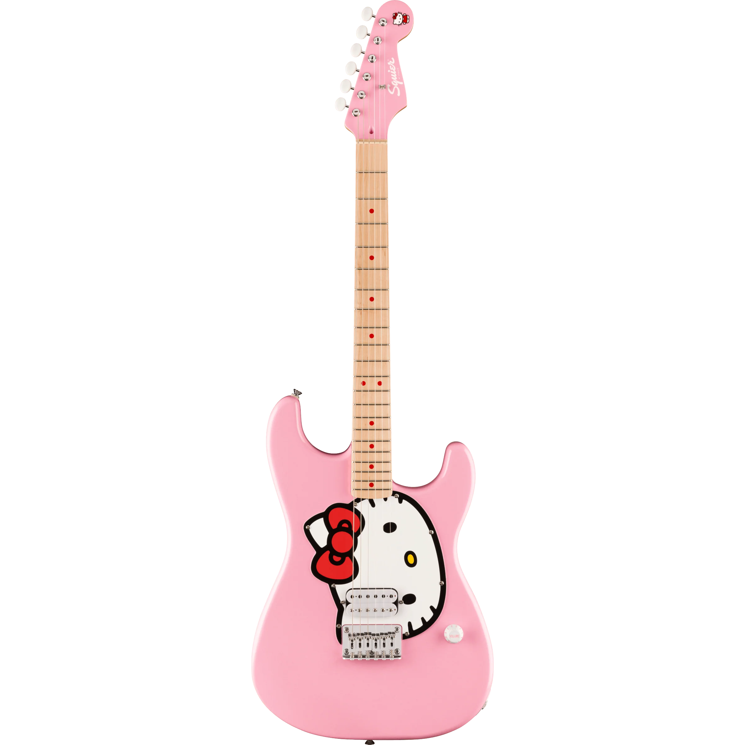Squier 037-9102-970 LTD Hello Kitty Strat, Maple FB, Pink