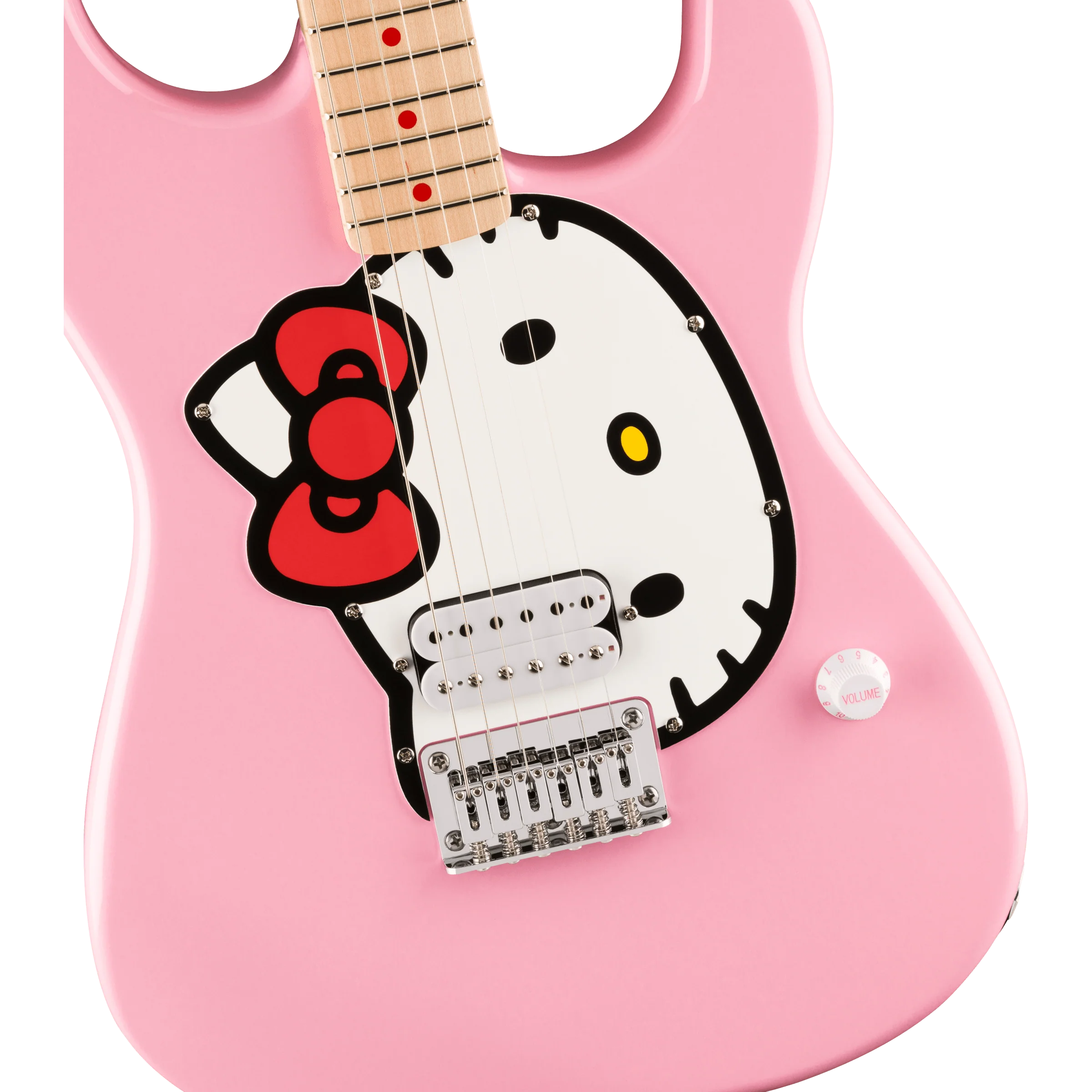 Squier 037-9102-970 LTD Hello Kitty Strat, Maple FB, Pink - Image 3