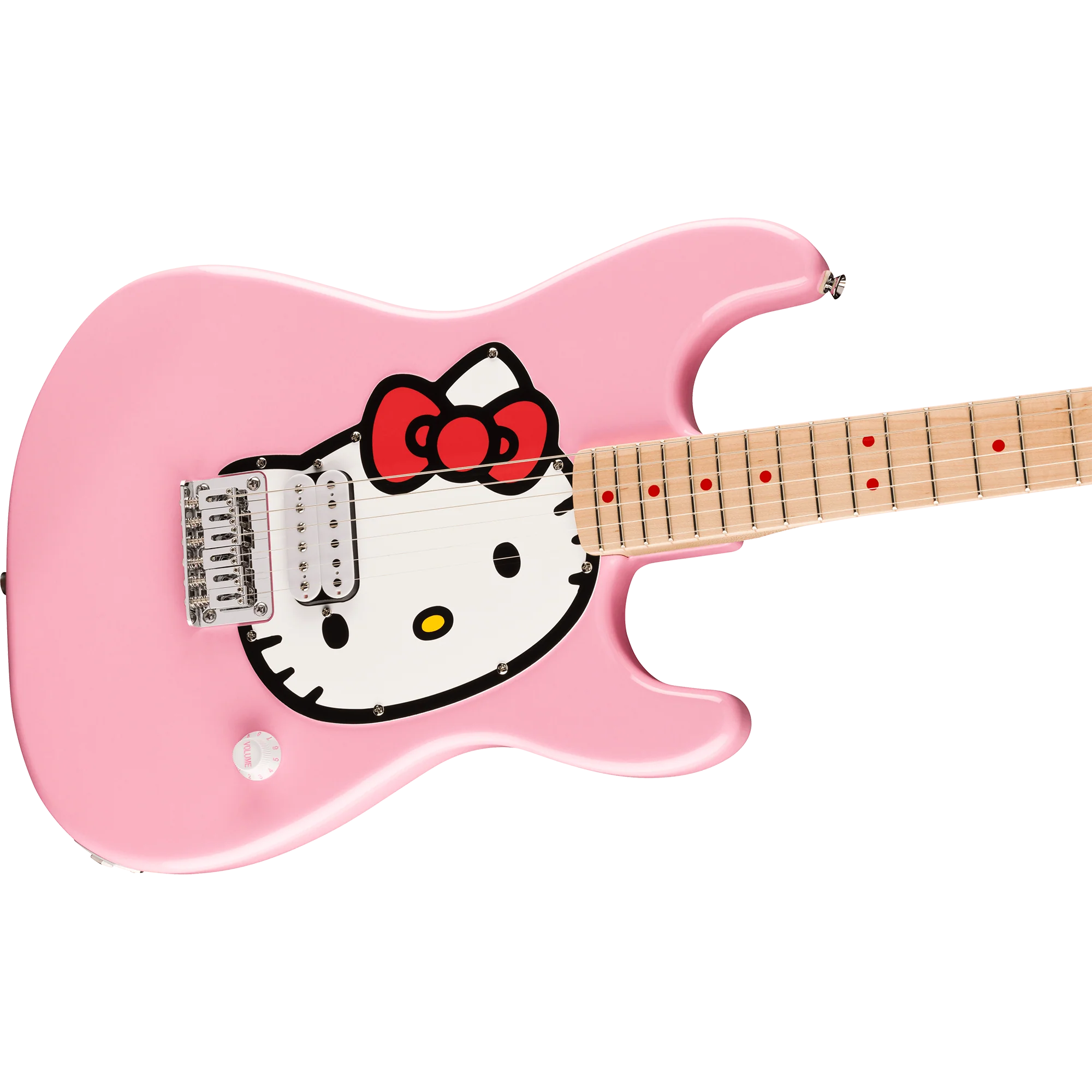 Squier 037-9102-970 LTD Hello Kitty Strat, Maple FB, Pink - Image 4