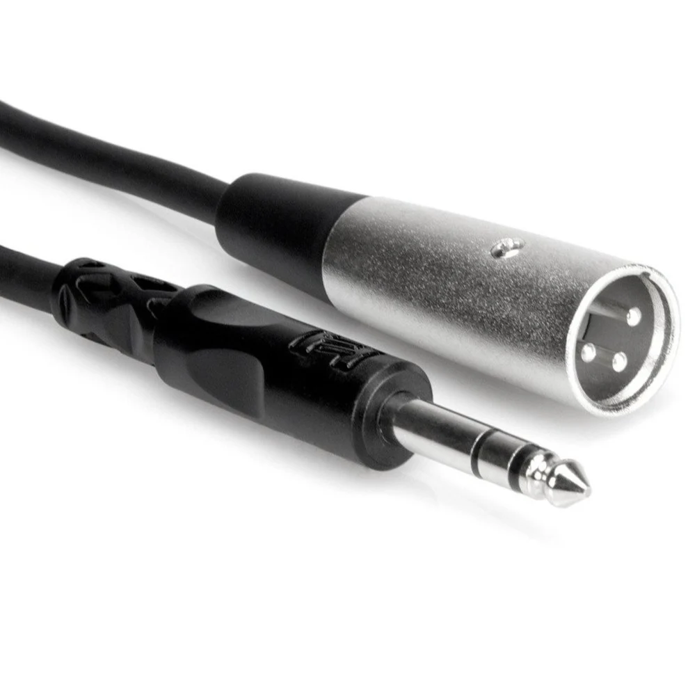 Hosa STX-102M Balanced Interconnect, 1/4 in TRS to XLR3M, 2 ft (Loc:2D)