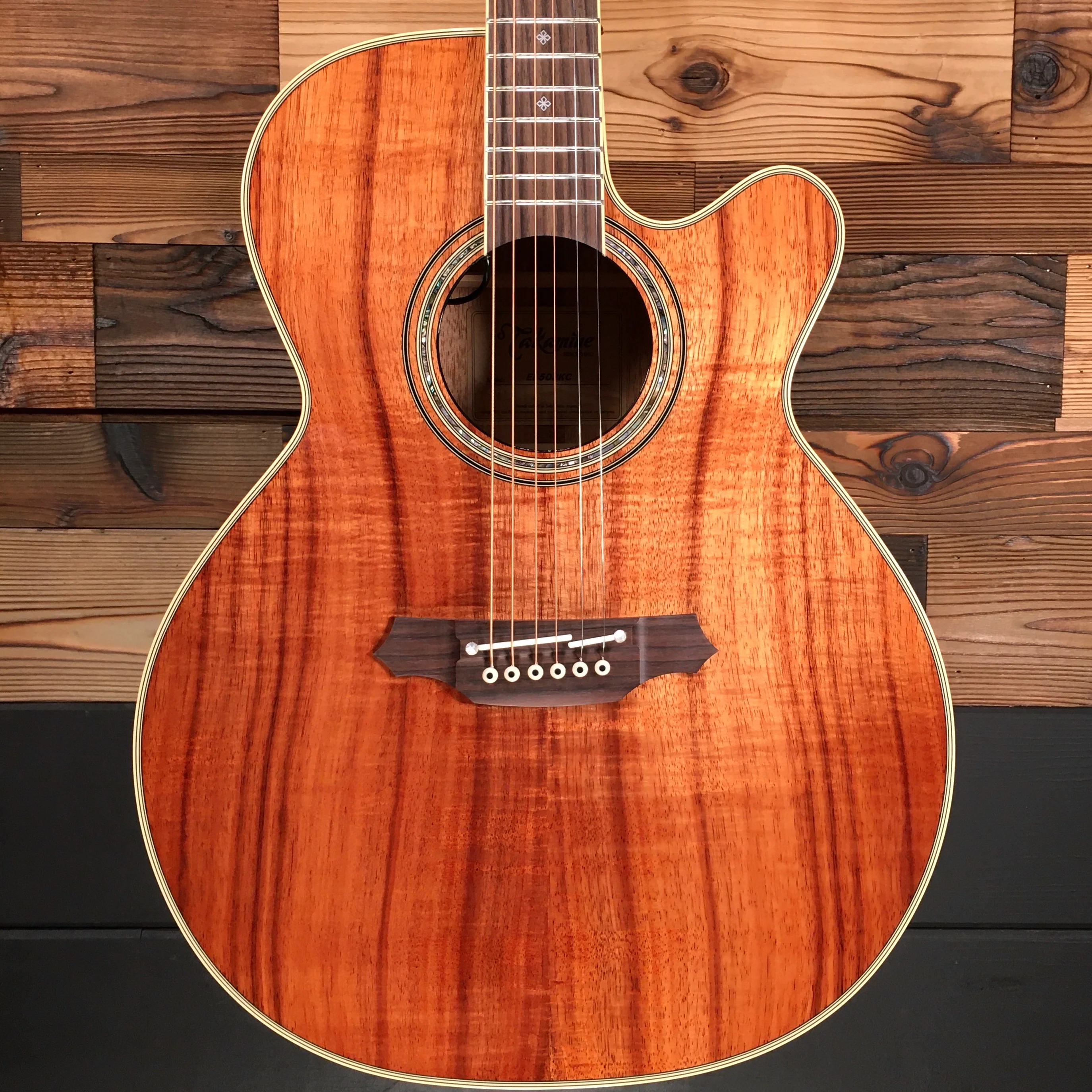 Takamine EF508KC NEX C/A Koa Top B&S Acoustic-Electric Guitar - Image 3