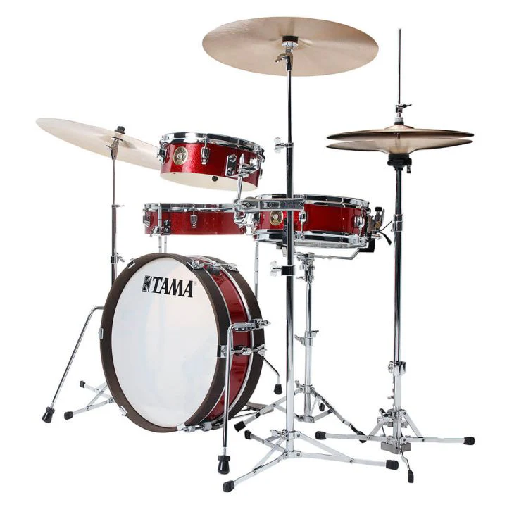 Tama LJK48PBRM Club-JAM Pancake 4pc Shell Kit, 10, 13, 18, 12s, Burnt Red Mist - Image 5