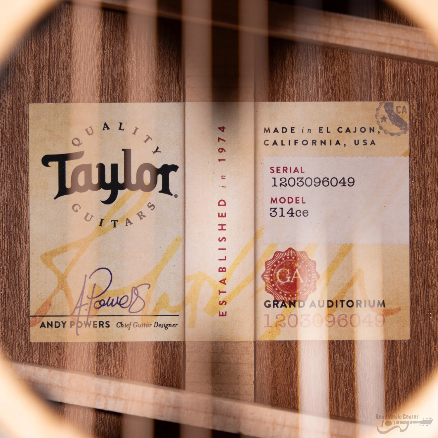 Taylor 314CE Grand Auditorium Acoustic-Electric Guitar (#1203096049) - Image 11