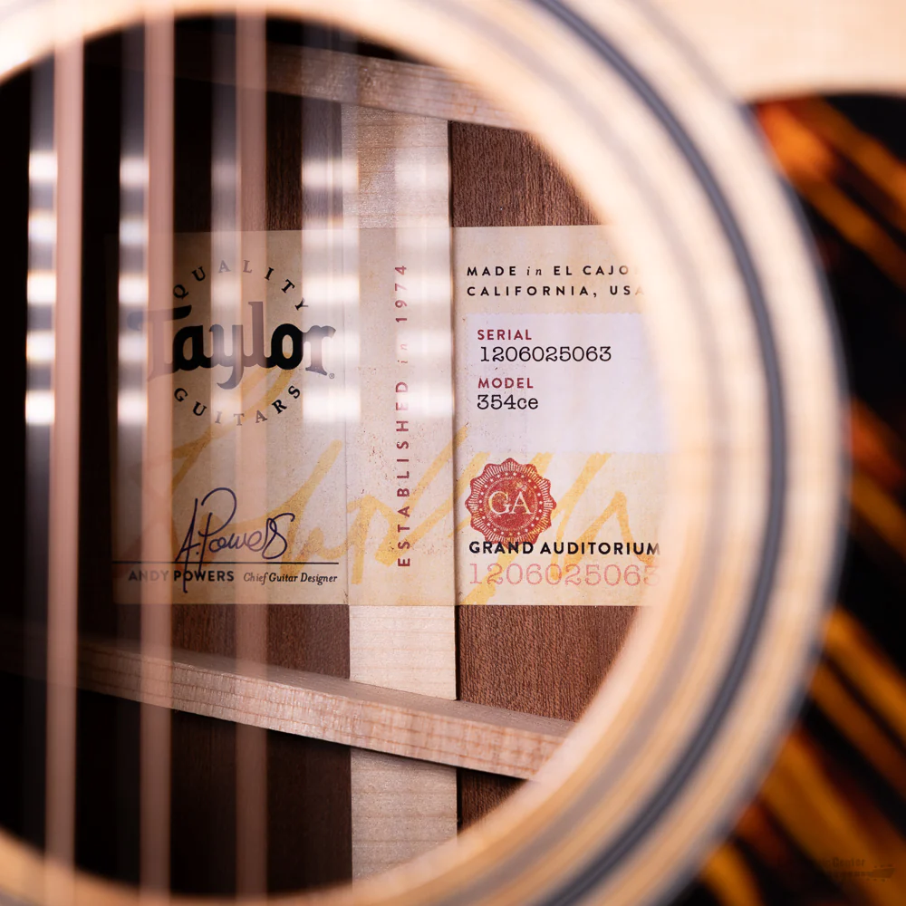 Taylor 354CE Grand Auditorium 12 String, Natural, Custaway, Electronics (1206025063) - Image 11