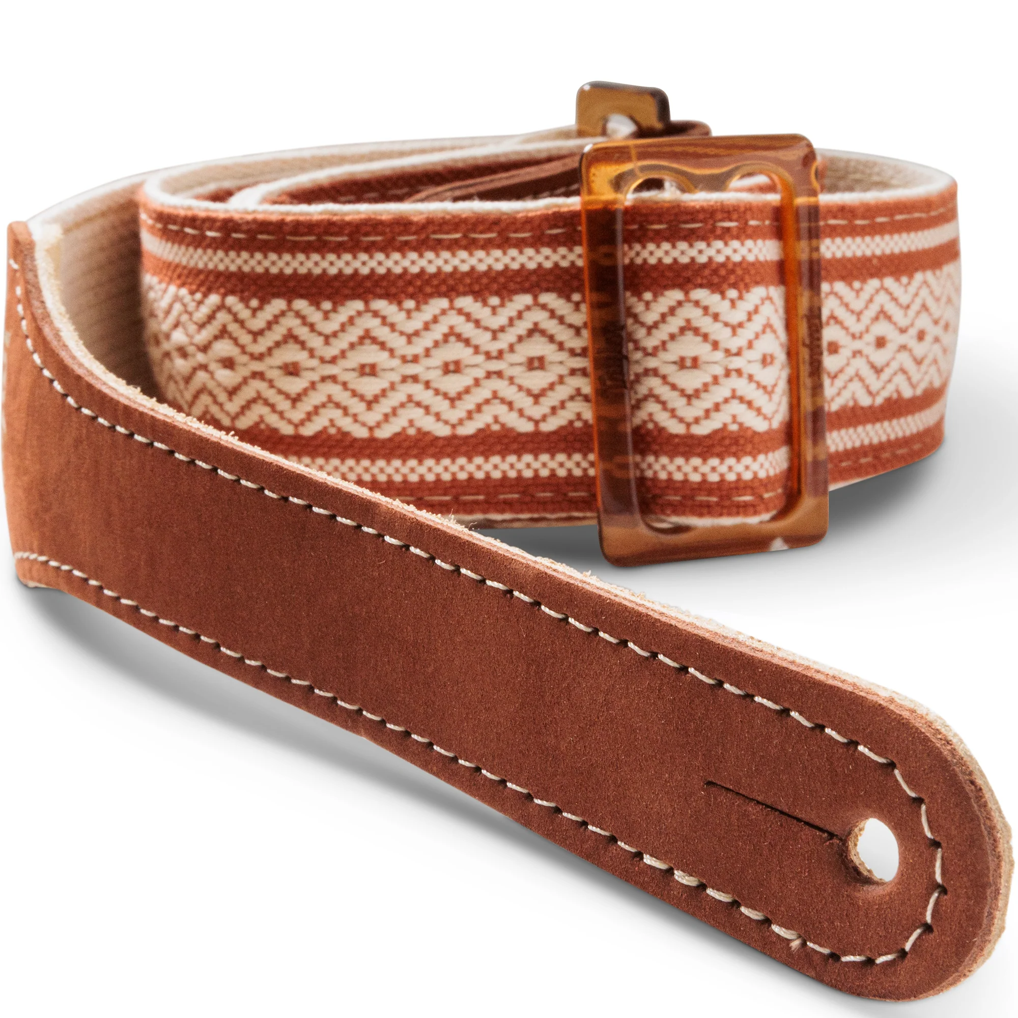 Taylor 4014-20 2" Academy Strap, Wht/Brn, Jacquard Cotton - Image 3