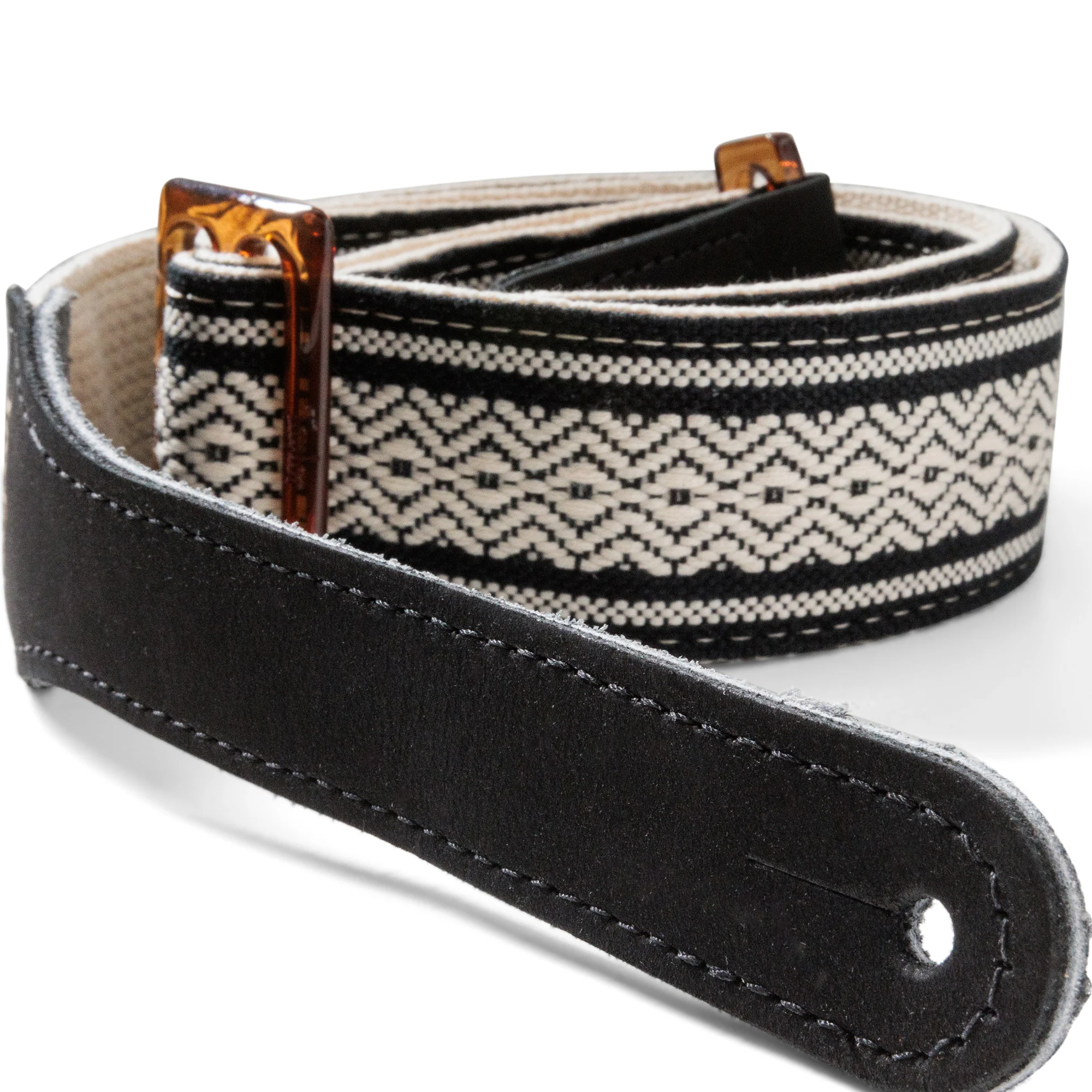 Taylor 4015-20 2" Academy Strap, Wht/Blk, Jacquard Cotton - Image 3