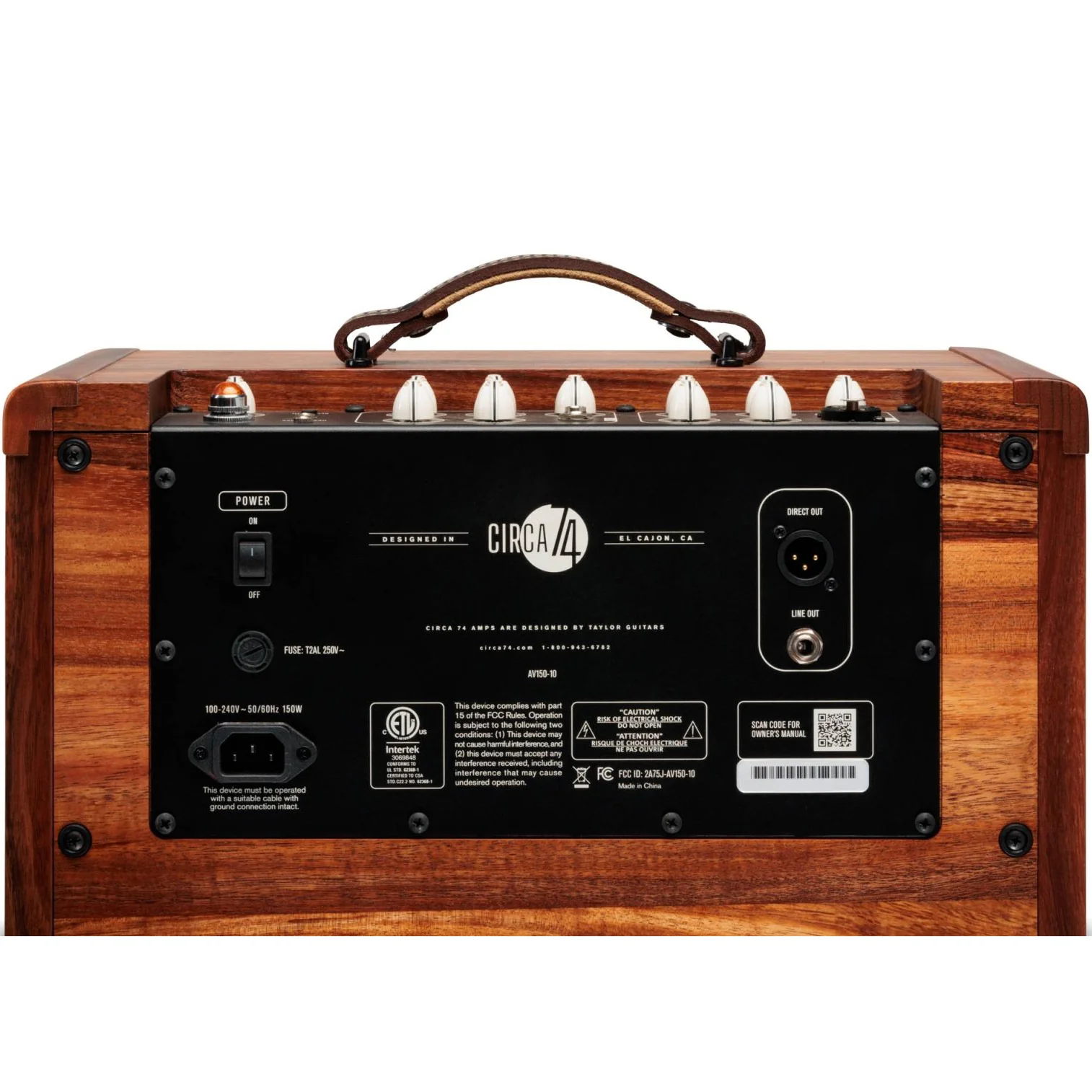 Taylor AV150-10-KOA Circa 74 Acoustic Guitar Amp, Koa - Image 6