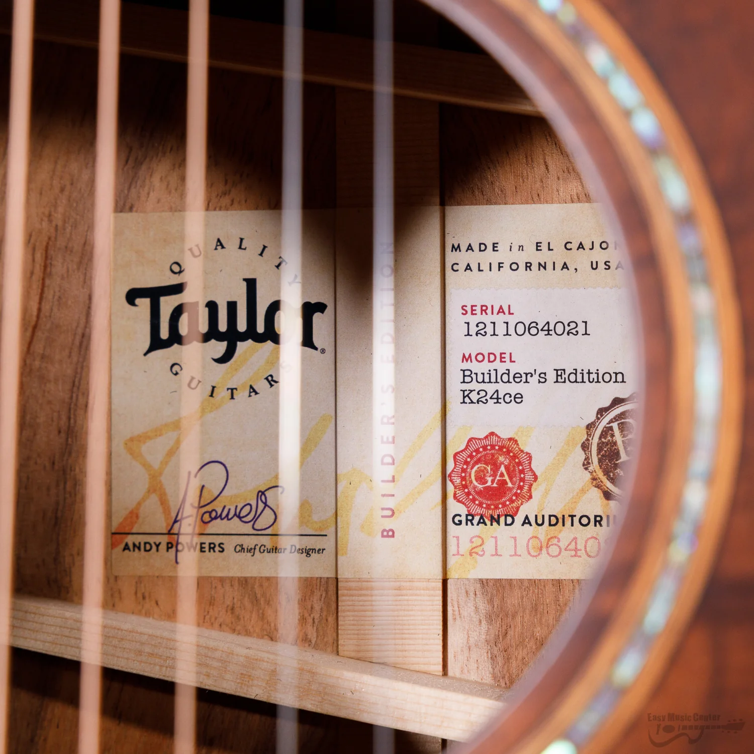 Taylor K24CE-BE Grand Auditorium Builders Edition Koa Acoustic-Electric Guitar (#1211064021) - Image 11