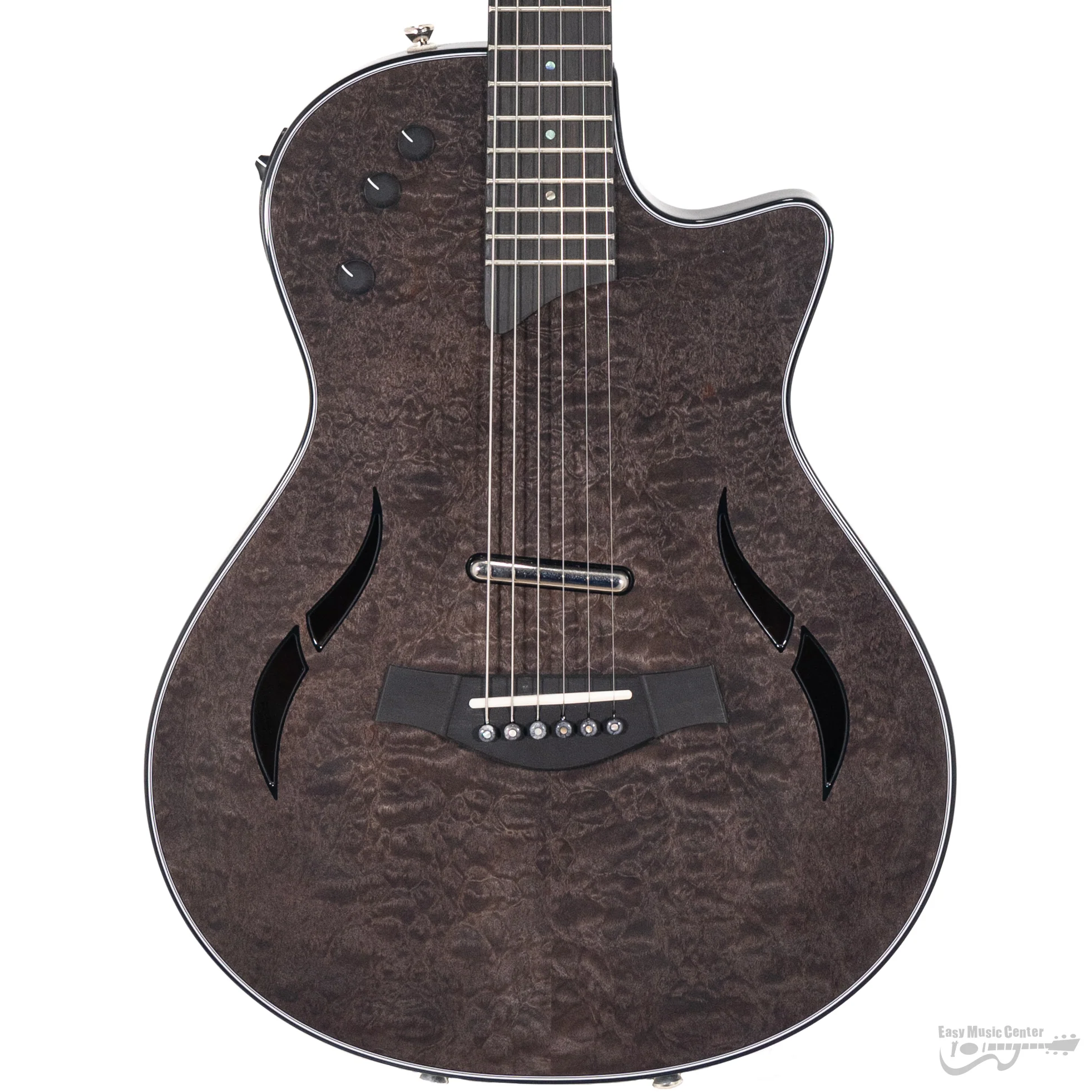Taylor T5Z-LTD-SHARK 2022 Limited Edition Thinline Acoustic-Electric Guitar, Qulited Maple Top, Shark Grey, Electronics (#1206232002) - Image 2