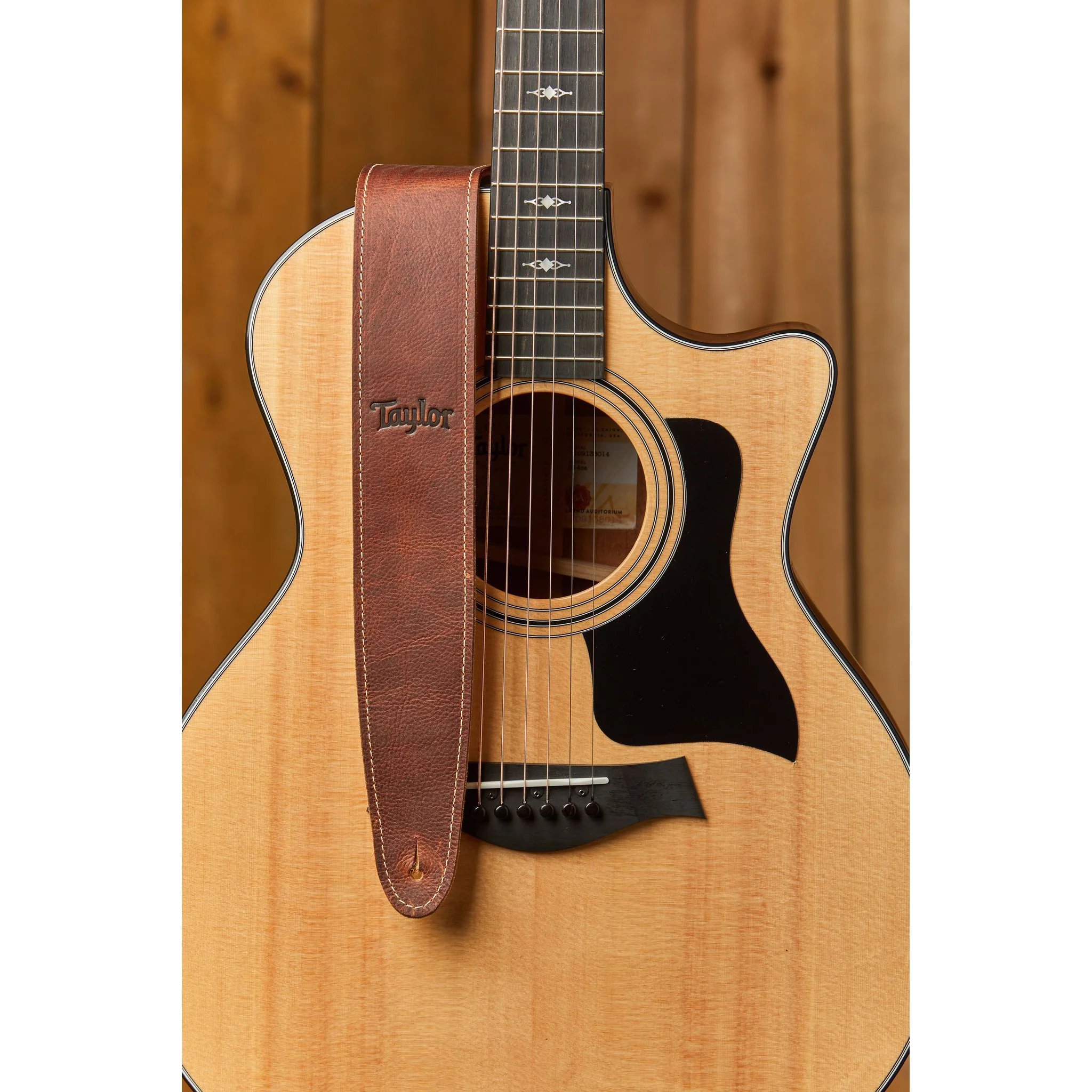 Taylor 4100-25 Taylor Strap, Suede Back, 2.5", Medium Brown Leather - Image 2