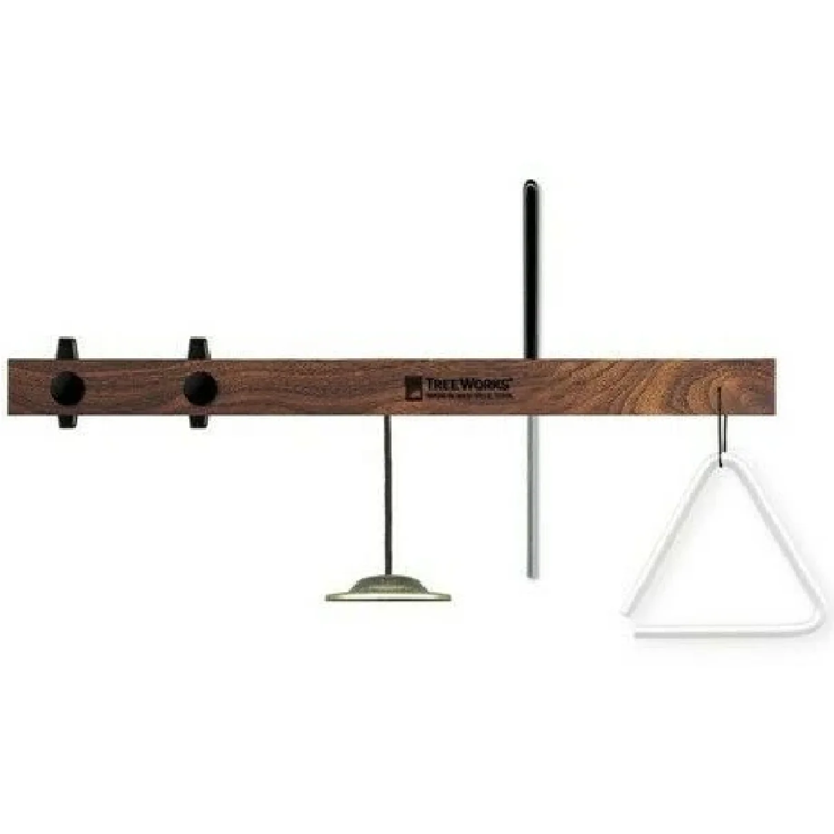 TreeWorks TRE53 TreeWorks Chimes Triangle Mount w/Sand cast bronze finger cymbal & Stainless Steel Triangle beater )