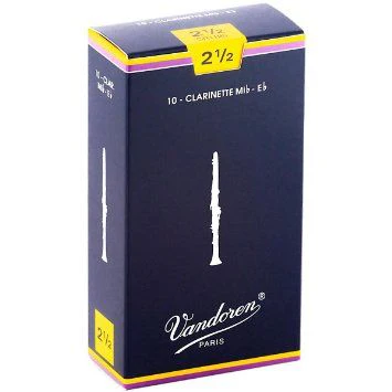 Vandoren CR1125 2.5; Eb soprano clarinet reeds; Vandoren Traditional; 10/box
