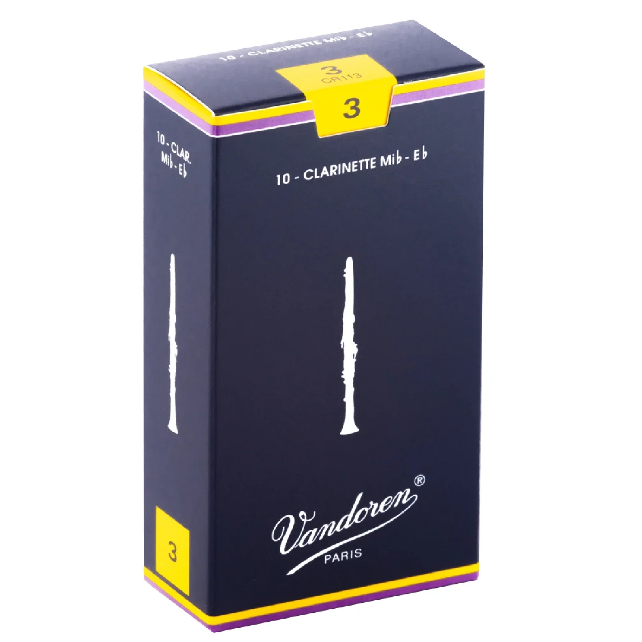 Vandoren CR113 Traditional Eb Soprano Clarinet Reeds - Strength 3 (Box of 10)