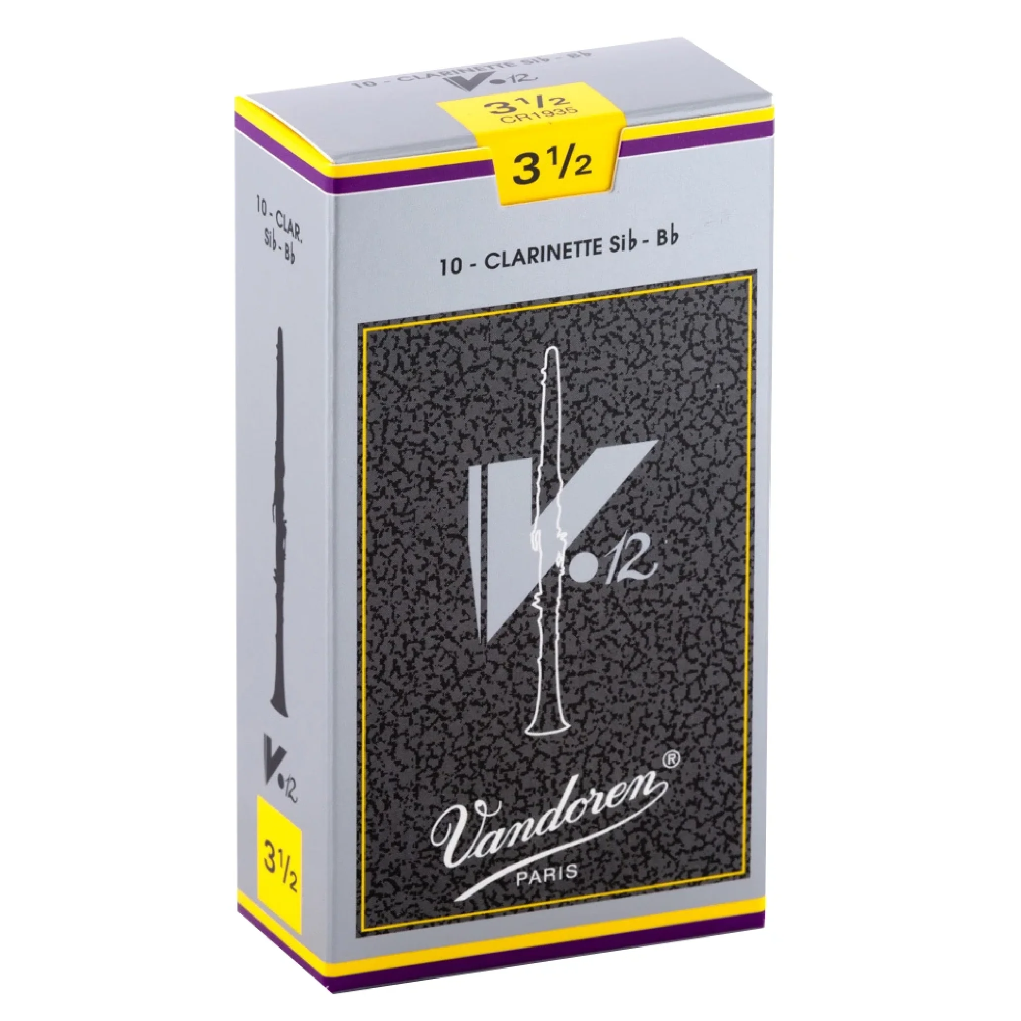 Vandoren CR1935 V-12 Bb Clarinet Reeds - Strength 3.5 (Box of 10)