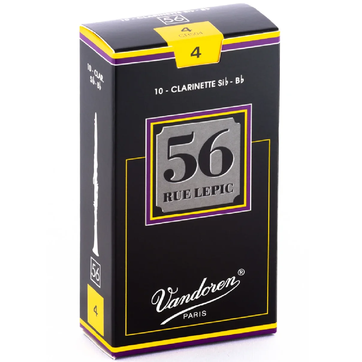 Vandoren CR504 Rue Lepic Bb Clarinet Reeds #4, Box of 10