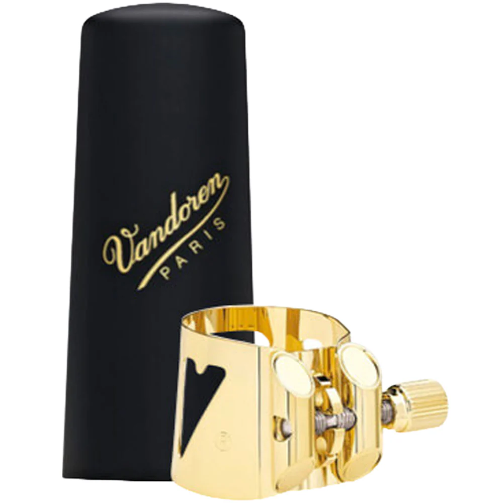 Vandoren LC08P Optimum Ligature and Plastic Cap for Tenor Saxophone; Gilded