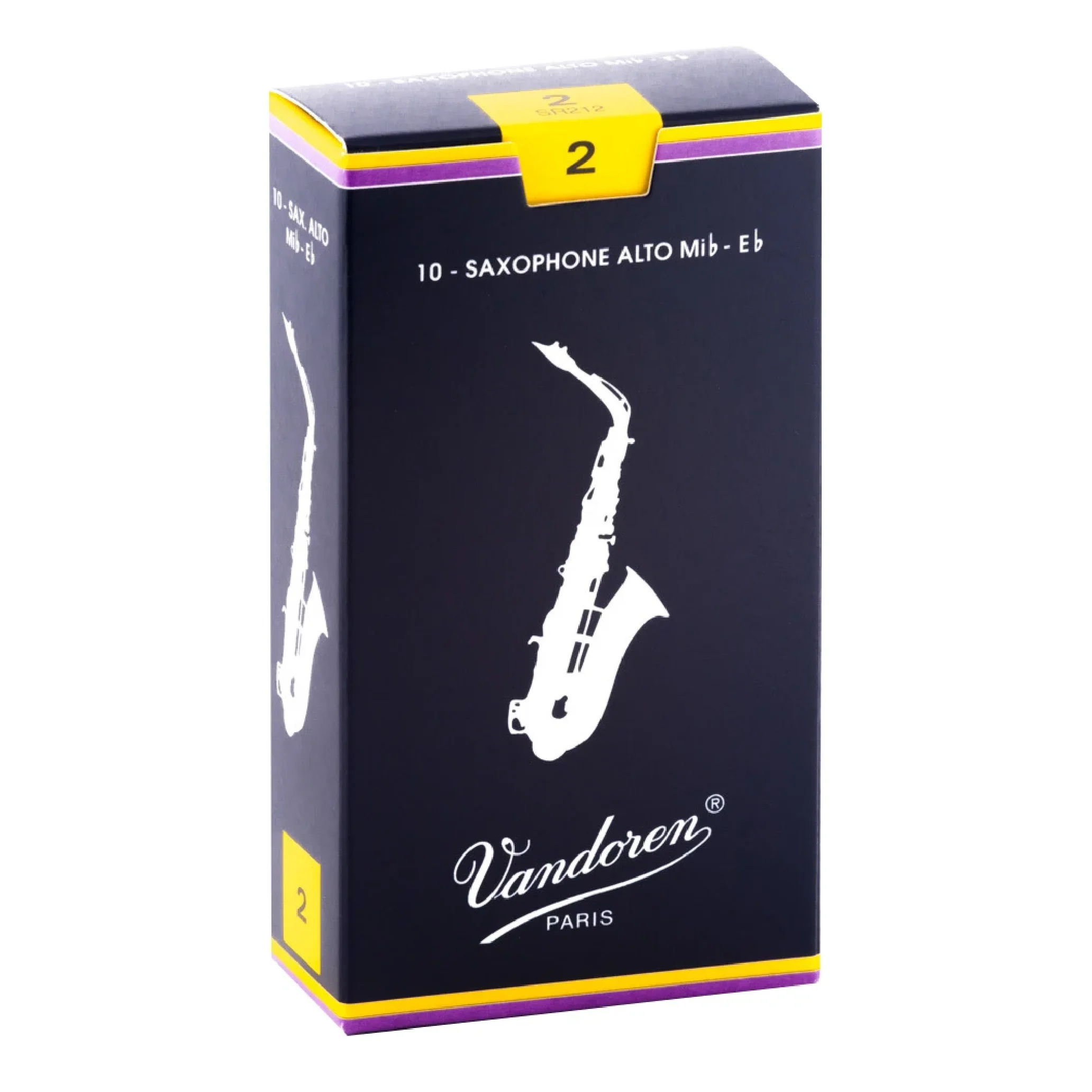 Vandoren SR212 Traditional Alto Sax Reeds - Strength 2 (Box of 10)
