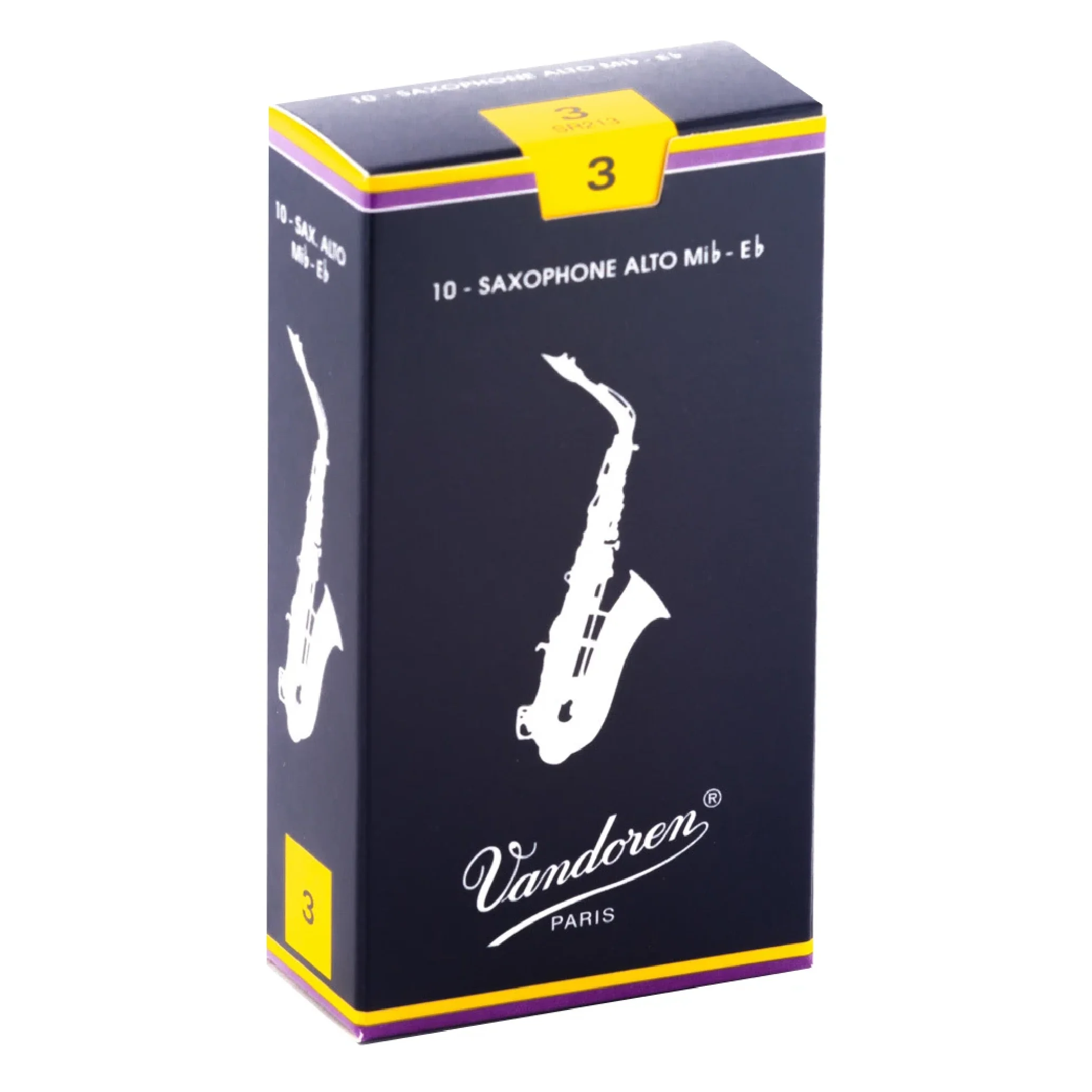 Vandoren SR213 Traditional Alto Sax Reeds - Strength 3 (Box of 10)