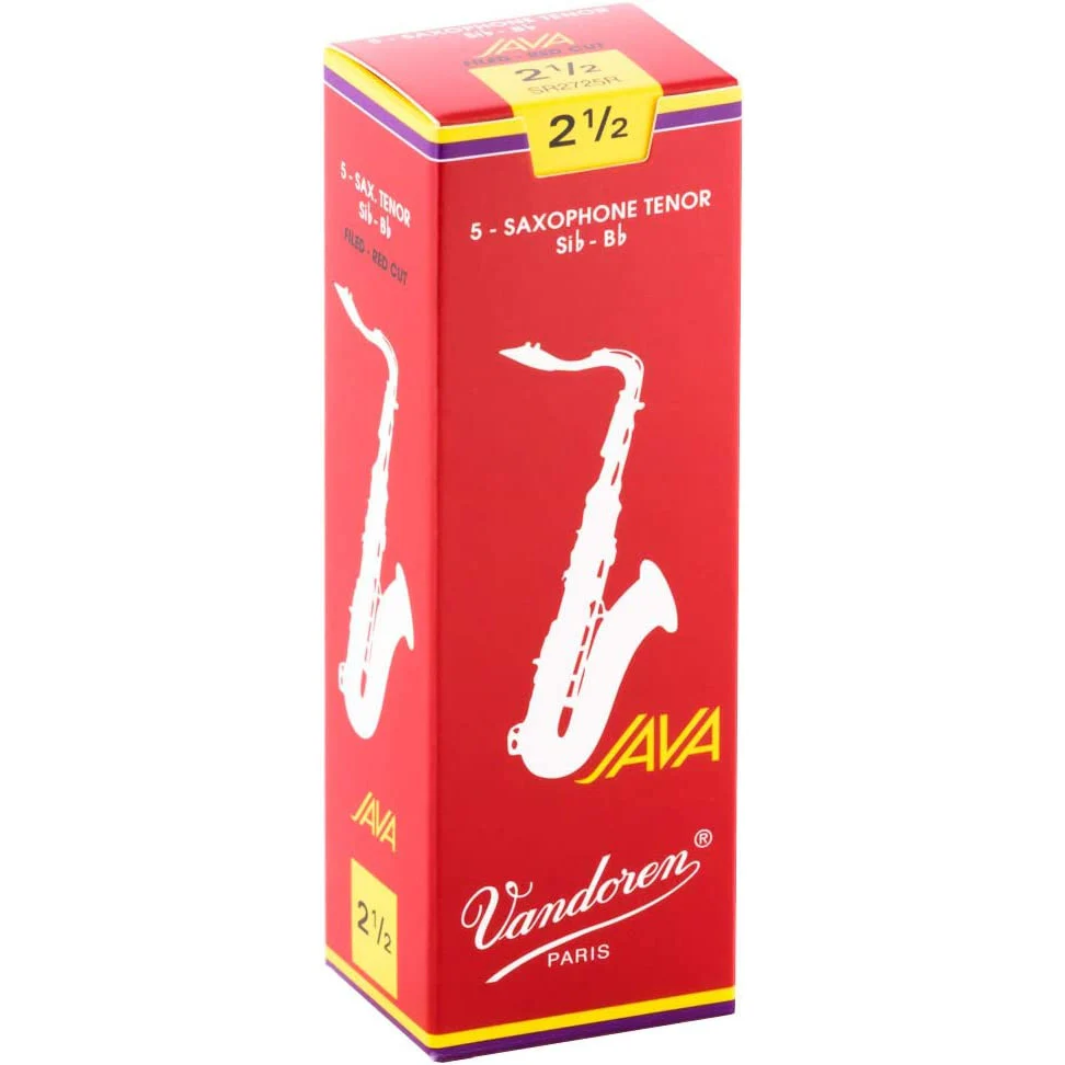 Vandoren SR2725R Vandoren Tenor Sax Java Red Reeds Strength #2.5 - Box of 5