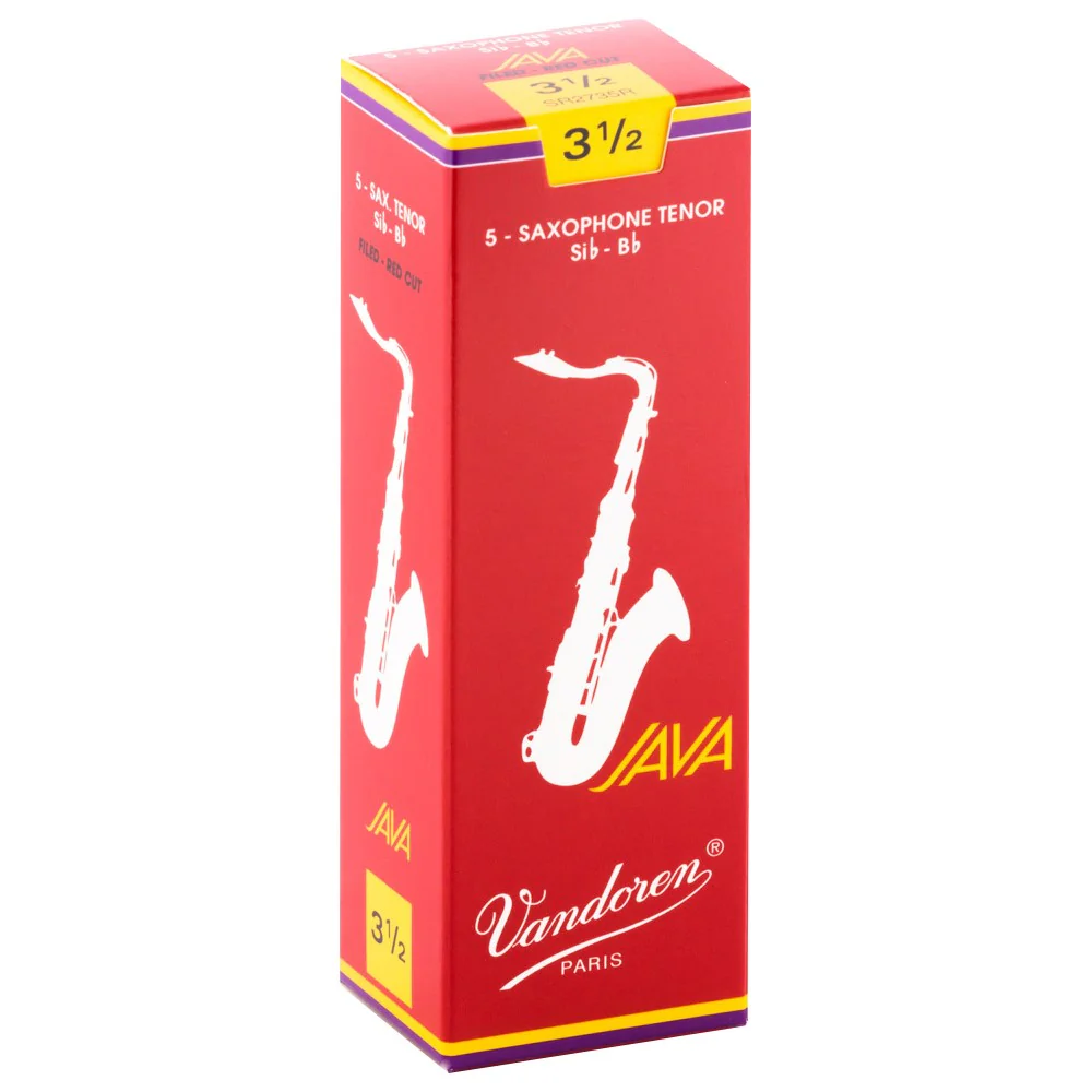Vandoren SR2735R Java Red Tenor Sax Reeds #3.5 - Box of 5