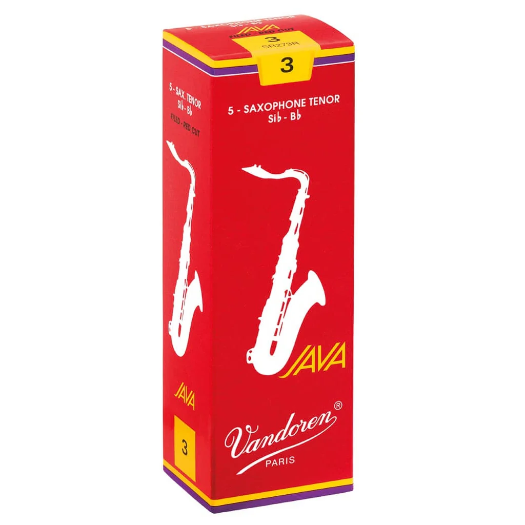 Vandoren SR273R Java Red Tenor Sax Reeds #3 - Box of 5