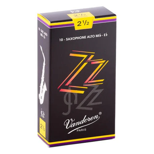 Vandoren SR4125 ZZ Alto Sax Reeds - Strength 2 1/2 (Box of 10)