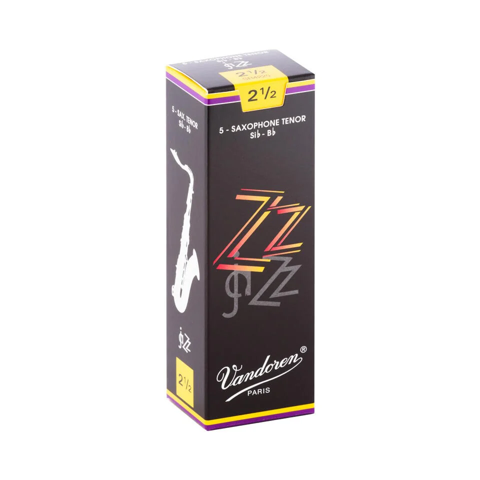 Vandoren SR4225 ZZ Tenor Sax Reeds - Strength 2.5 (Box of 5)