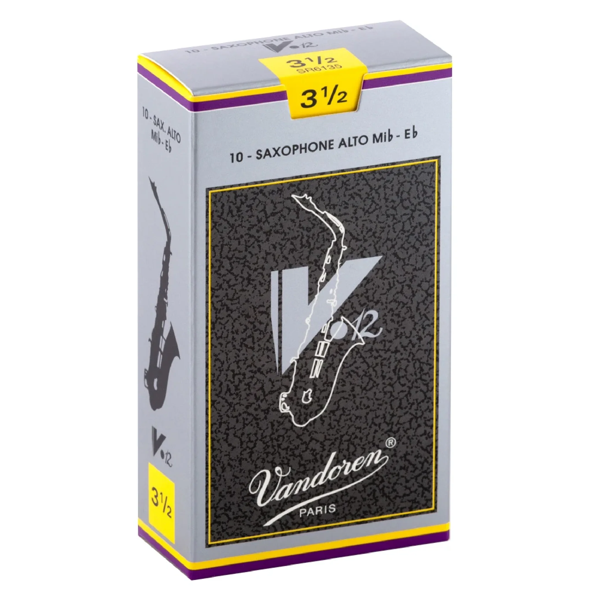 Vandoren SR6135 V-12 Alto Sax Reeds - Strength 3.5 (Box of 10)