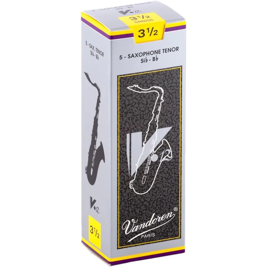 Vandoren SR6235 V12 Tenor Sax Reeds - Strength 3 1/2 (Box of 5)