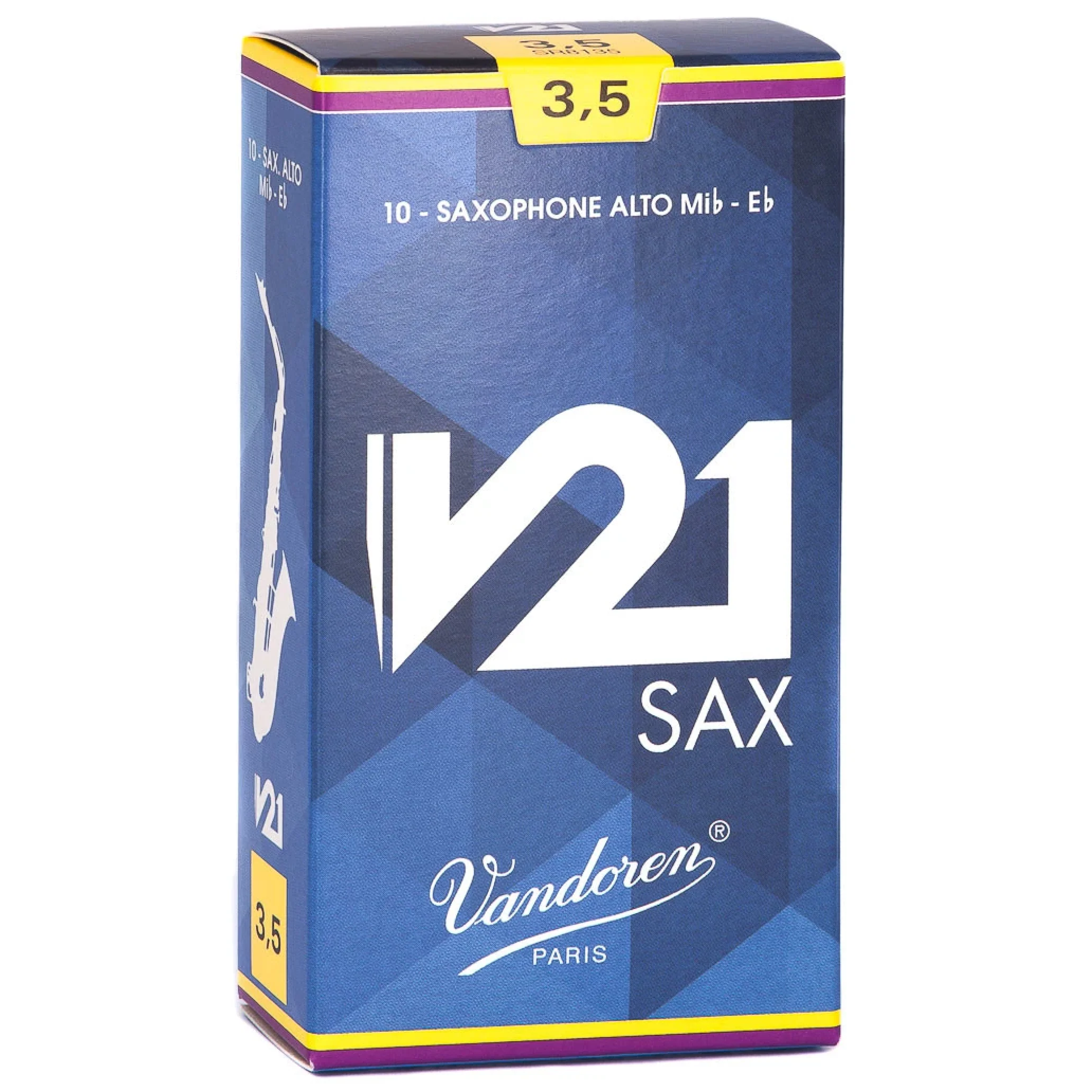 Vandoren SR8135 V21 Alto Sax Reeds - Strength 3.5 (Box of 10)