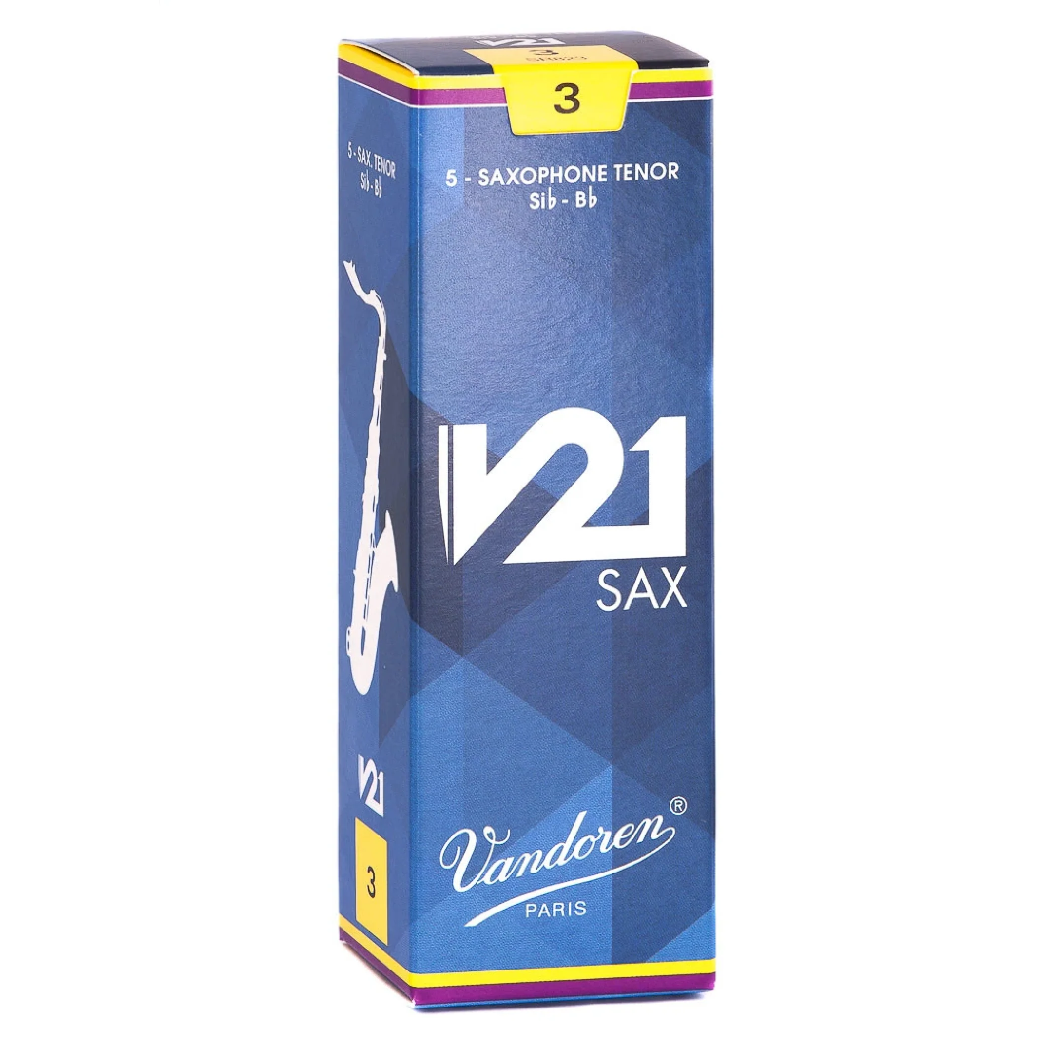 Vandoren SR823 V21 Tenor Sax Reeds - Strength 3 (Box of 5)