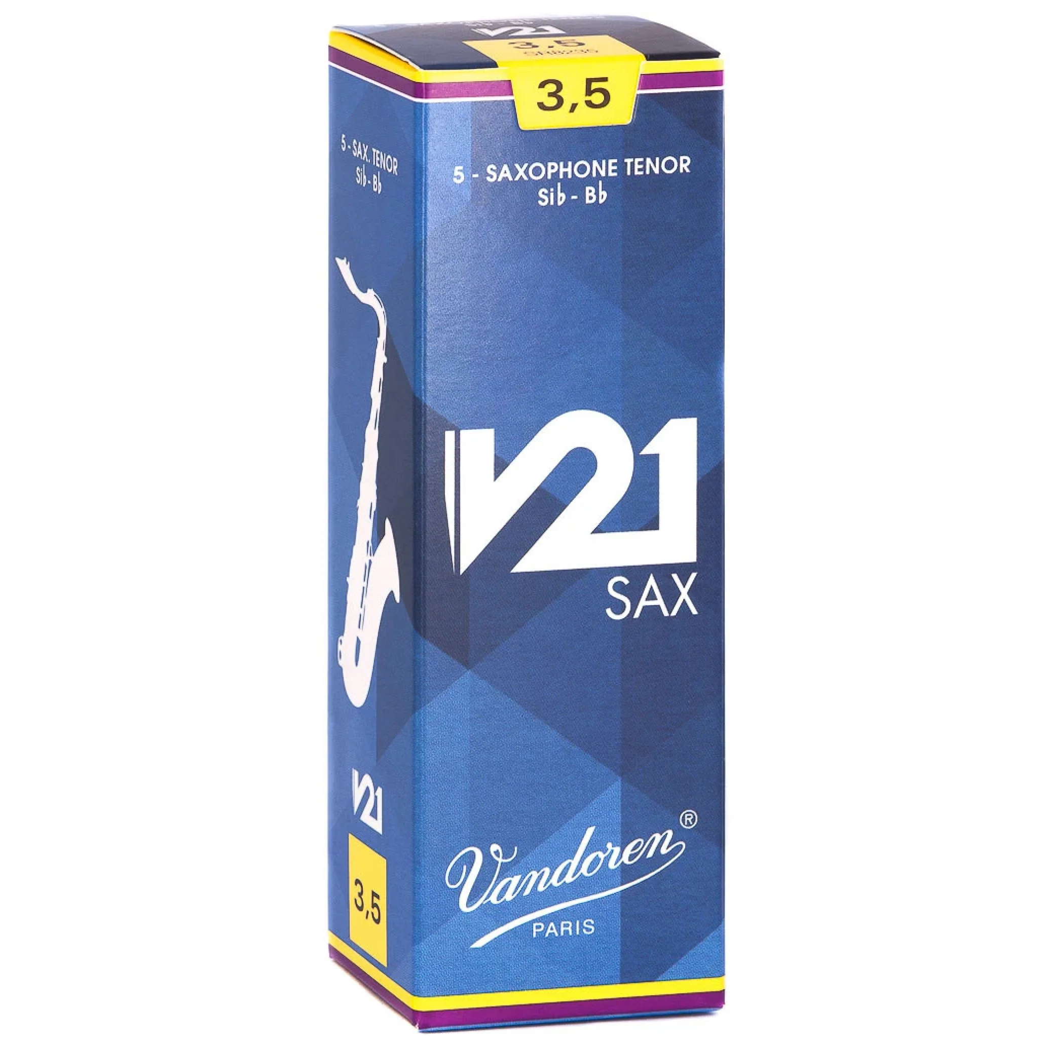 Vandoren SR8235 V21 Tenor Sax Reeds - Strength 3.5 (Box of 5)