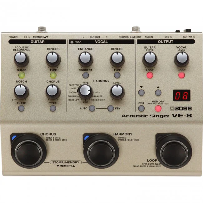 Boss VE-8 Acoustic Singer Multi Effects and Looper