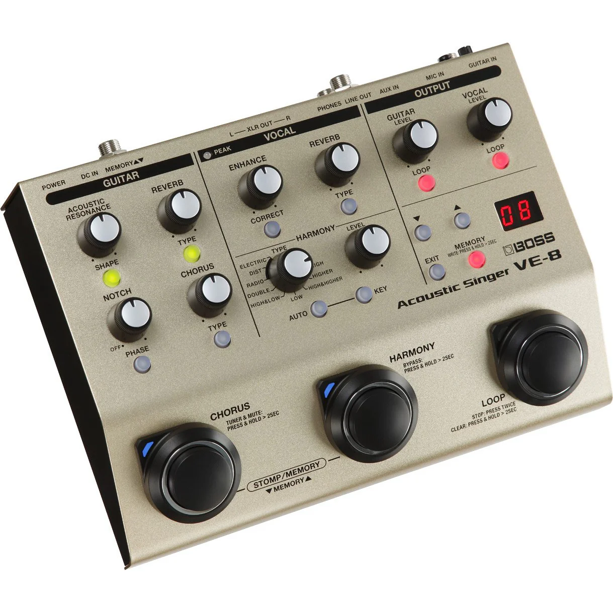Boss VE-8 Acoustic Singer Multi Effects and Looper - Image 2