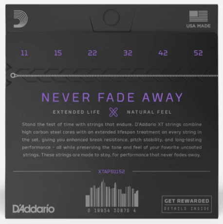 D'Addario XTAPB1152 XT Phosphor Bronze Custom Light 11-52 - Image 2